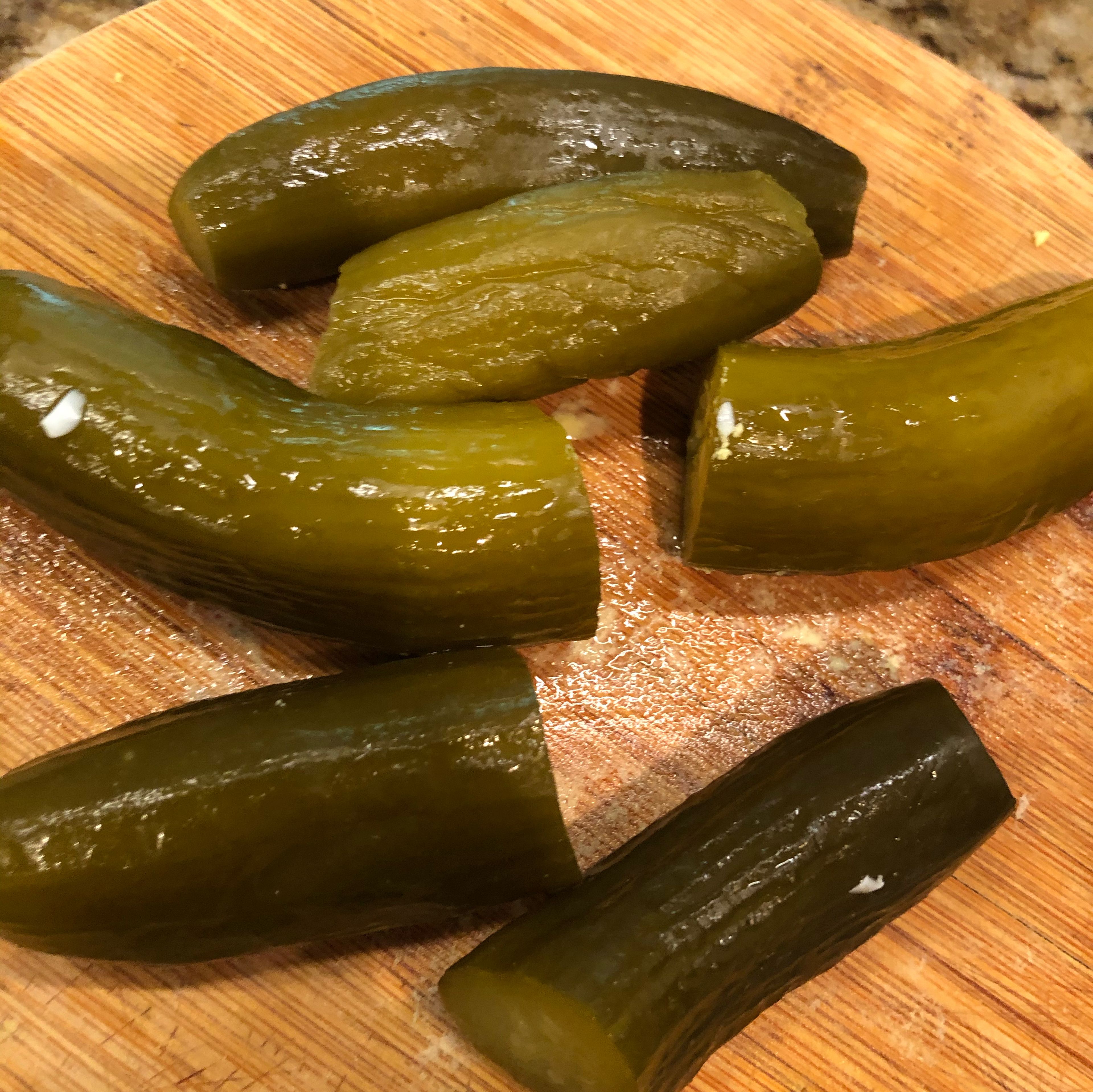 Wash pickles and cut off the butt on each side