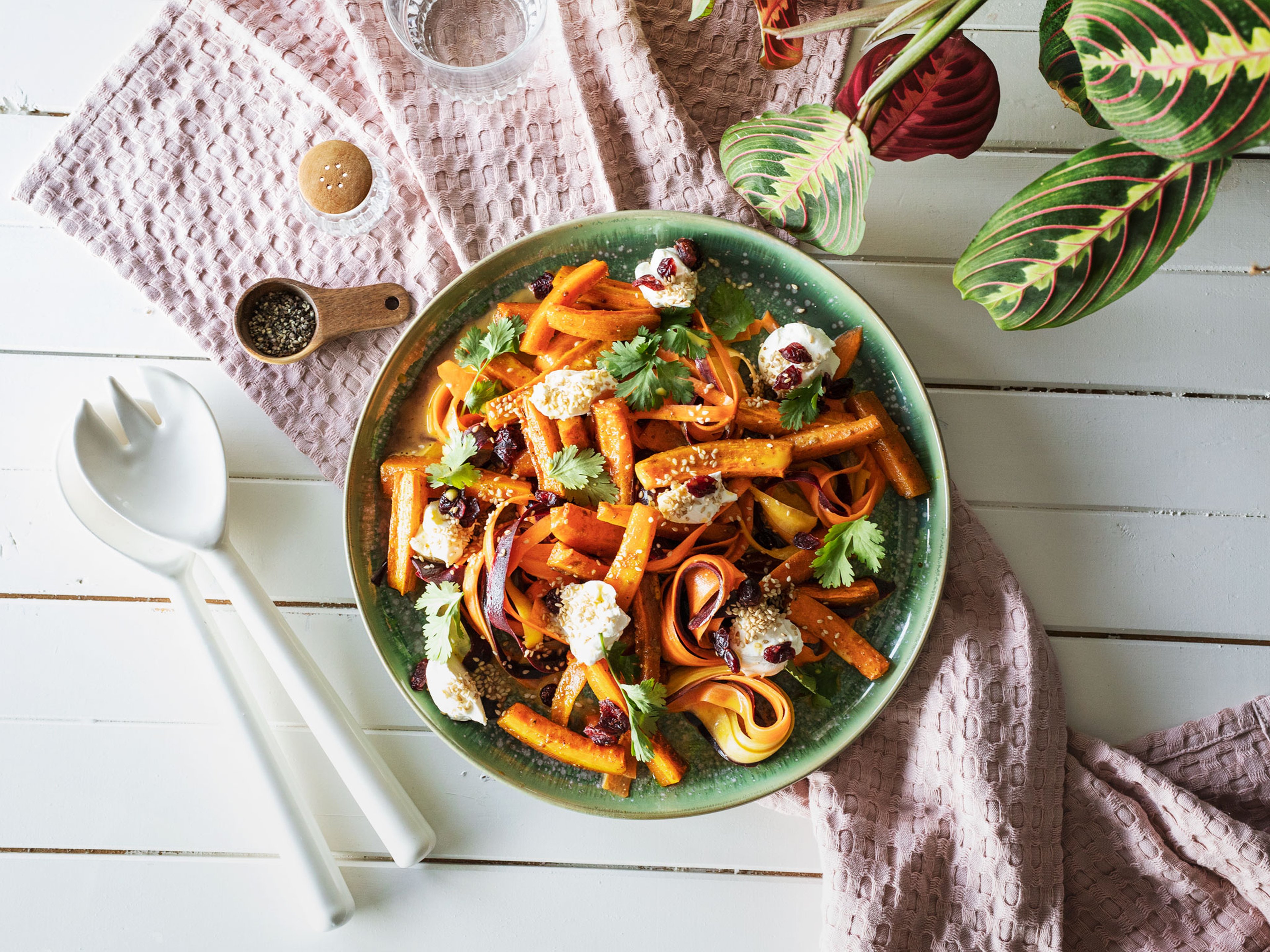 Warm carrot salad