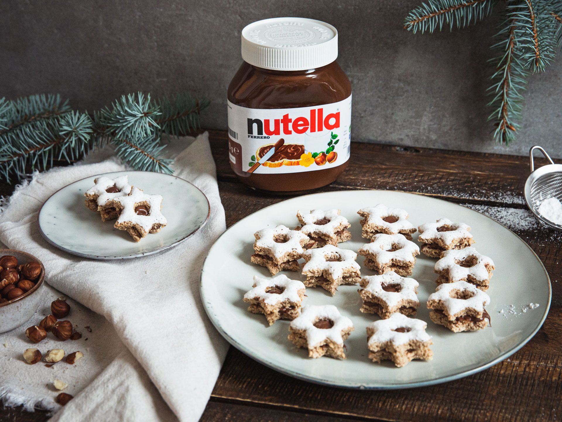 Haselnuss-Zimtsterne mit nutella® | Rezept | Kitchen Stories