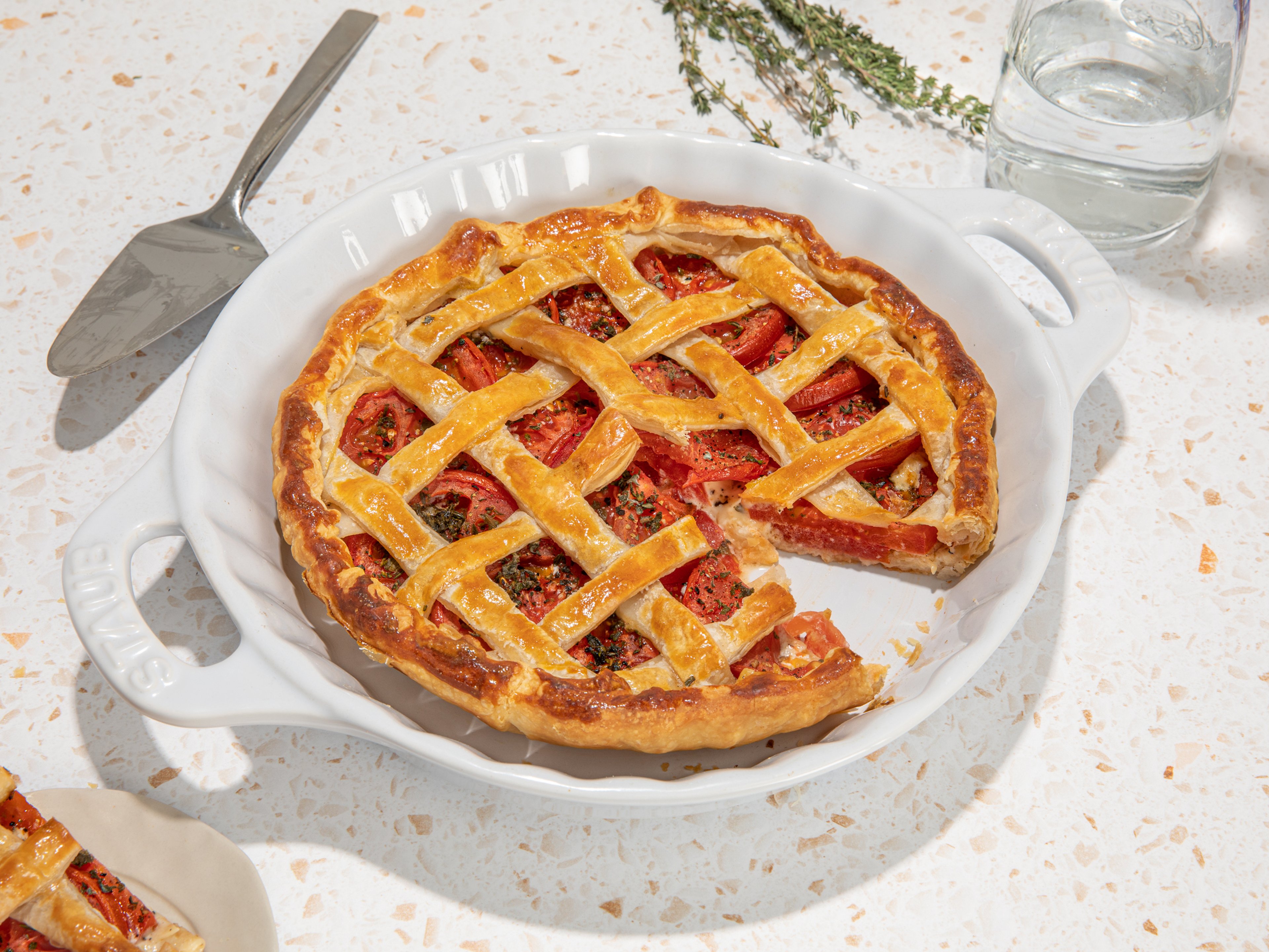 Savory tomato pie