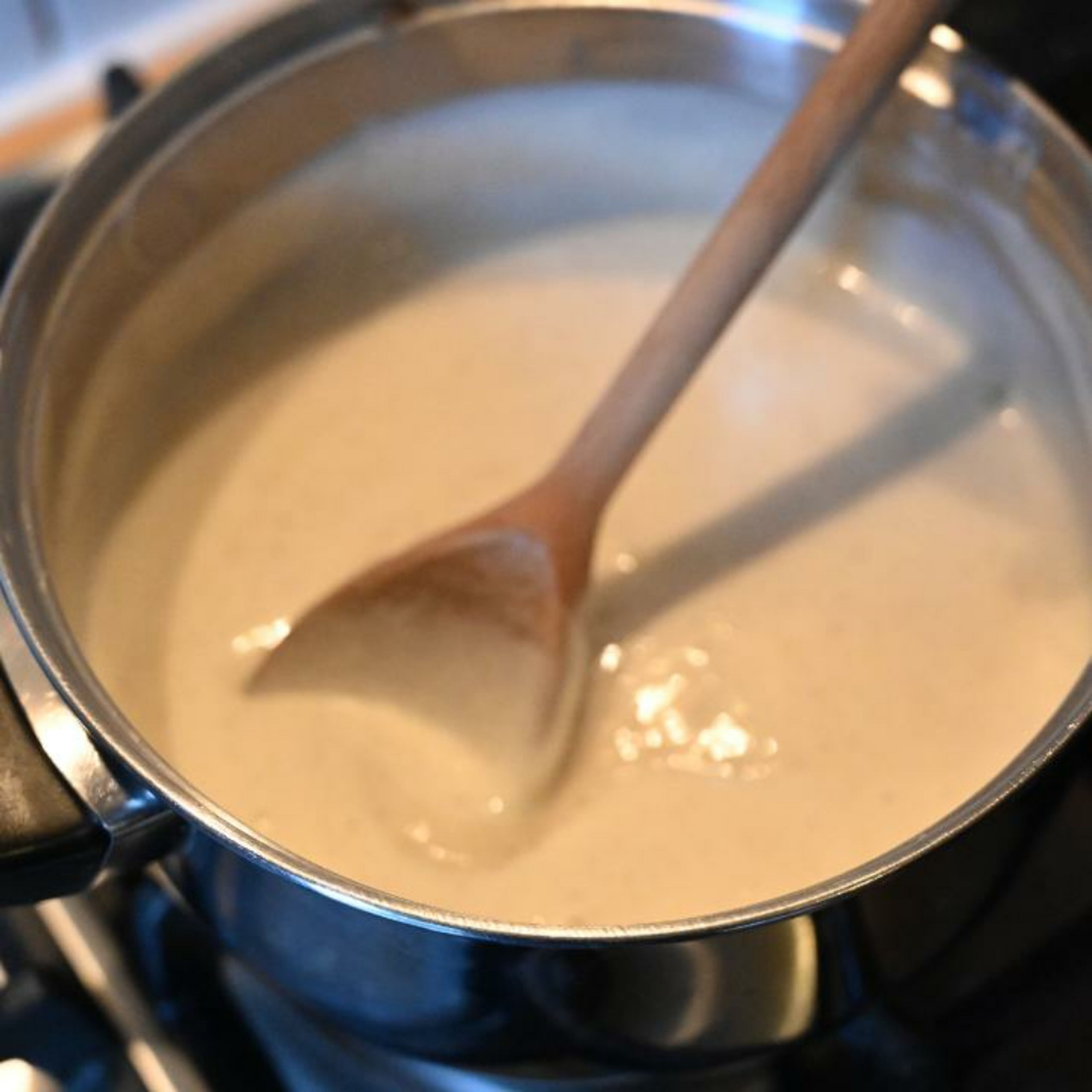 Pour the custard mixture back into the pan and cook on low heat for 10 minutes.
