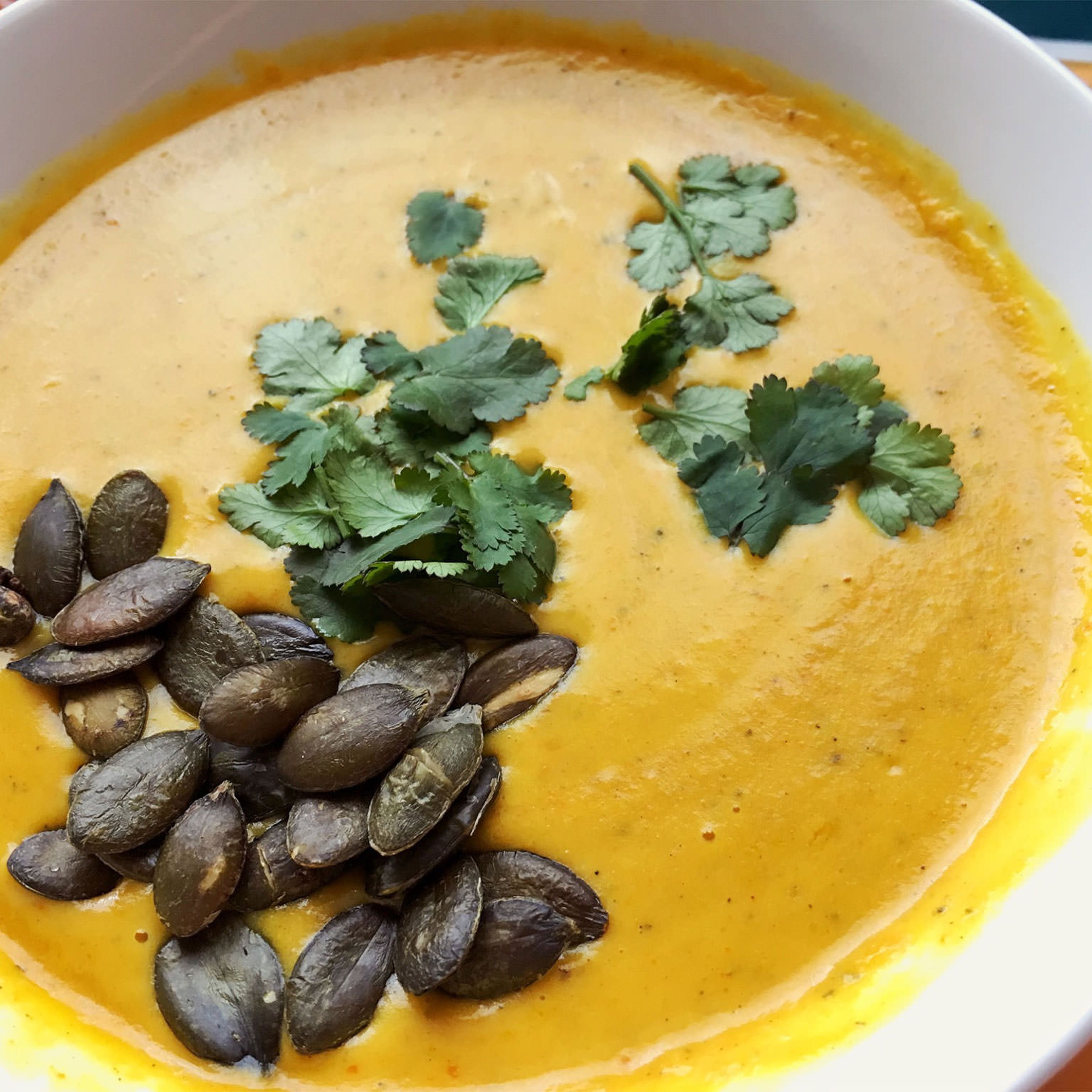 Curried carrot and pumpkin soup