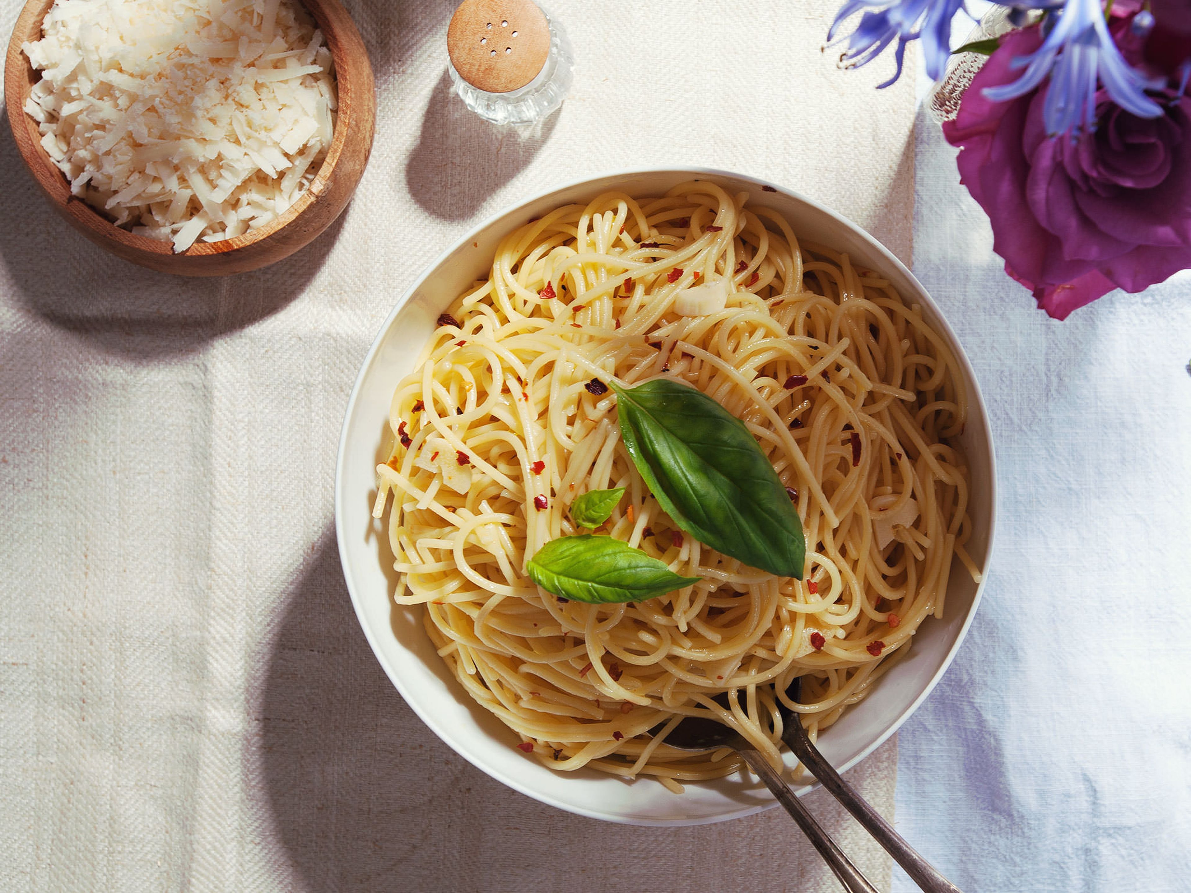 Traditionelle Spaghetti aglio e olio