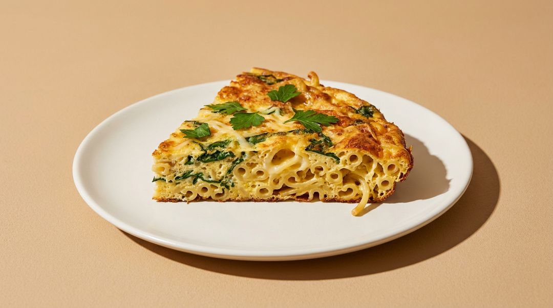 Knusprige Pasta-Frittata aus der Heißluftfritteuse: So verwertest du Nudelreste richtig