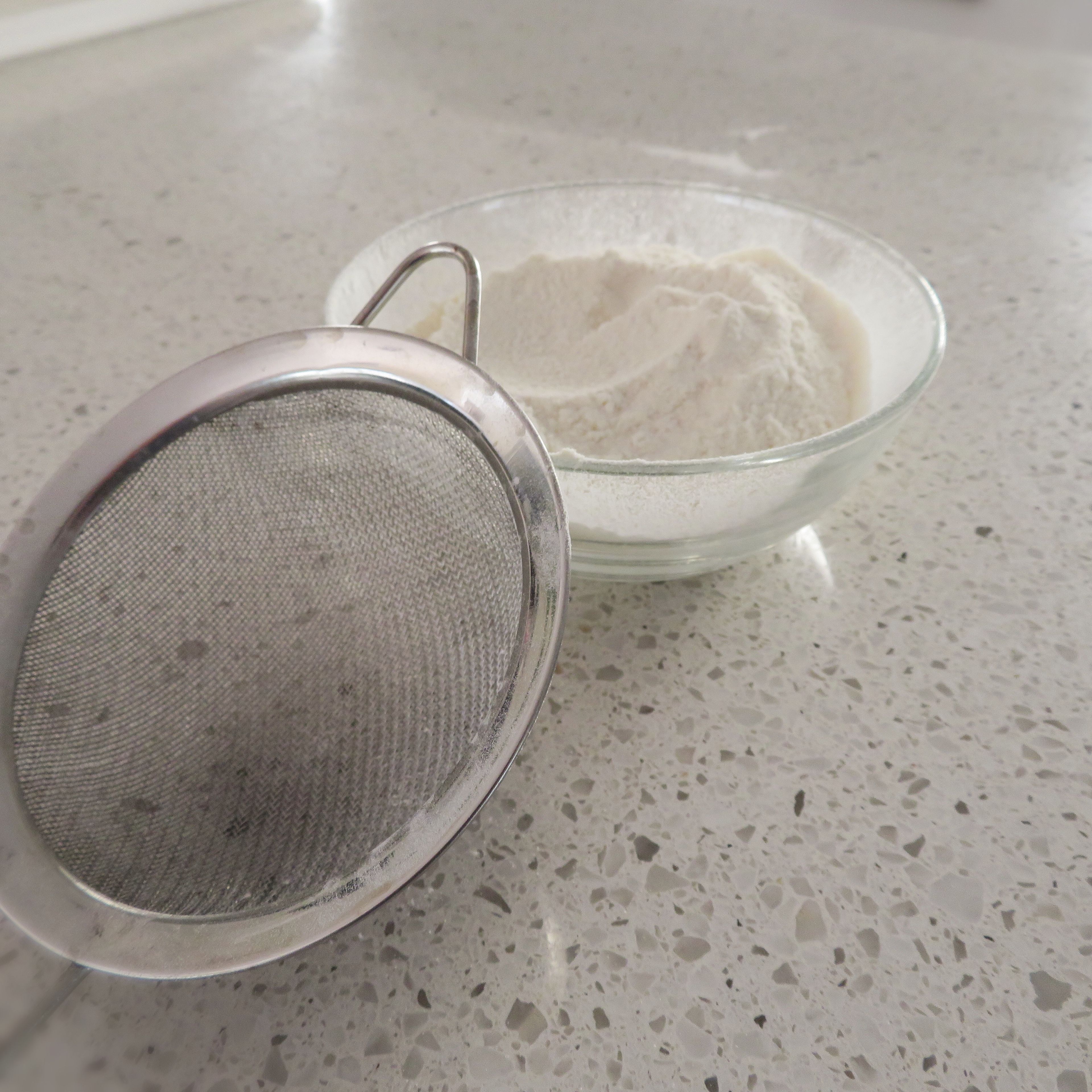 Sieve the self raising flour in a bowl.