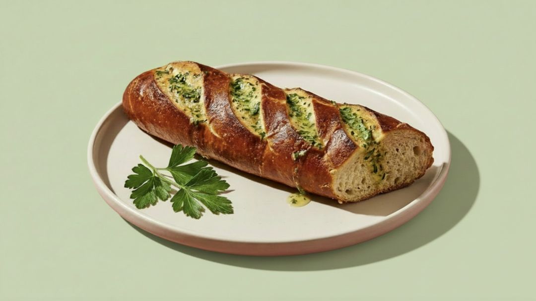 Knusprige Laugenbaguettes mit selbstgemachter Kräuterbutter backen