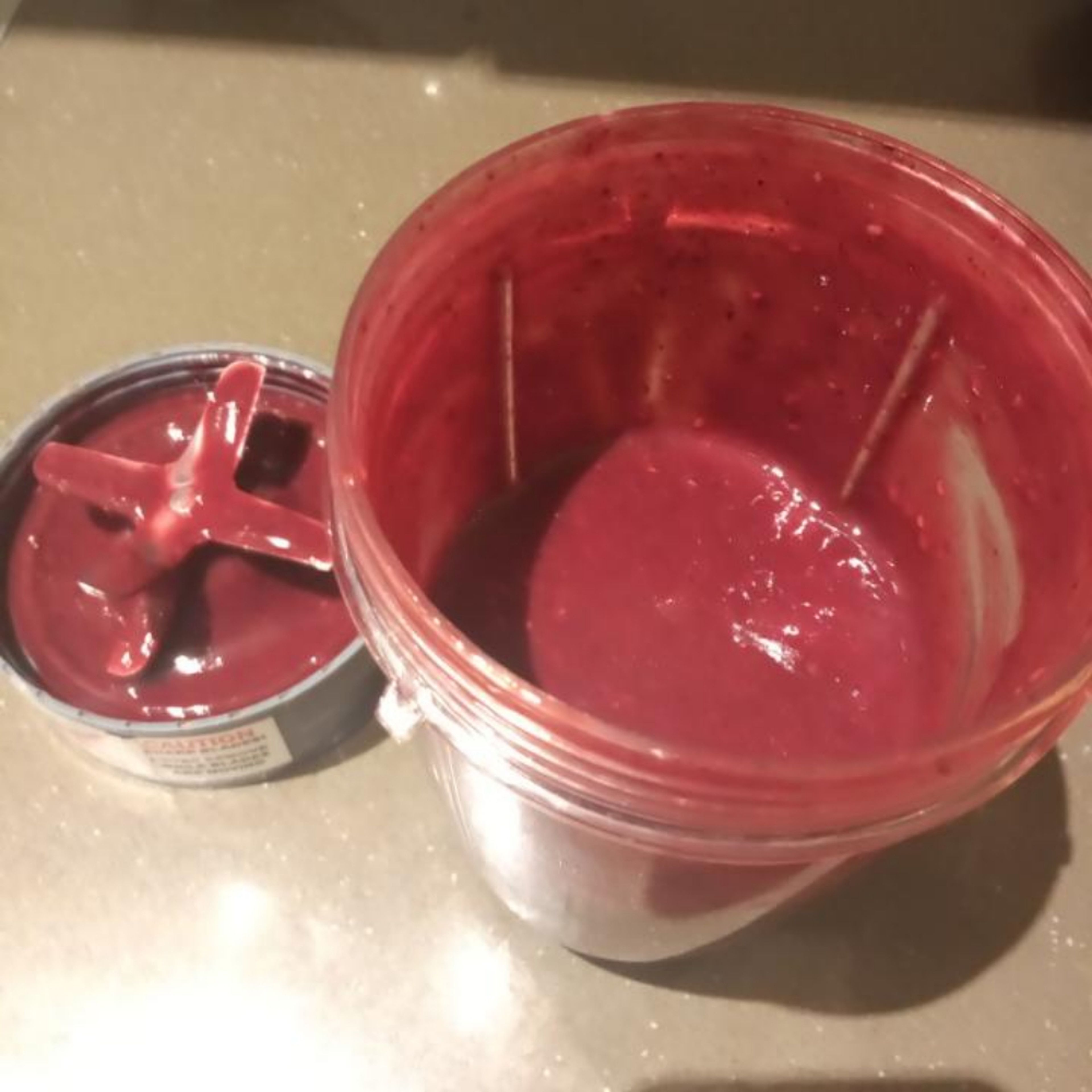Once berry compote has cooled, using a blender or food processer, ensure the compote is a smooth consistency - that of a puree. Put through a mesh strainer in order to remove seeds (optional) and set aside in a jug.