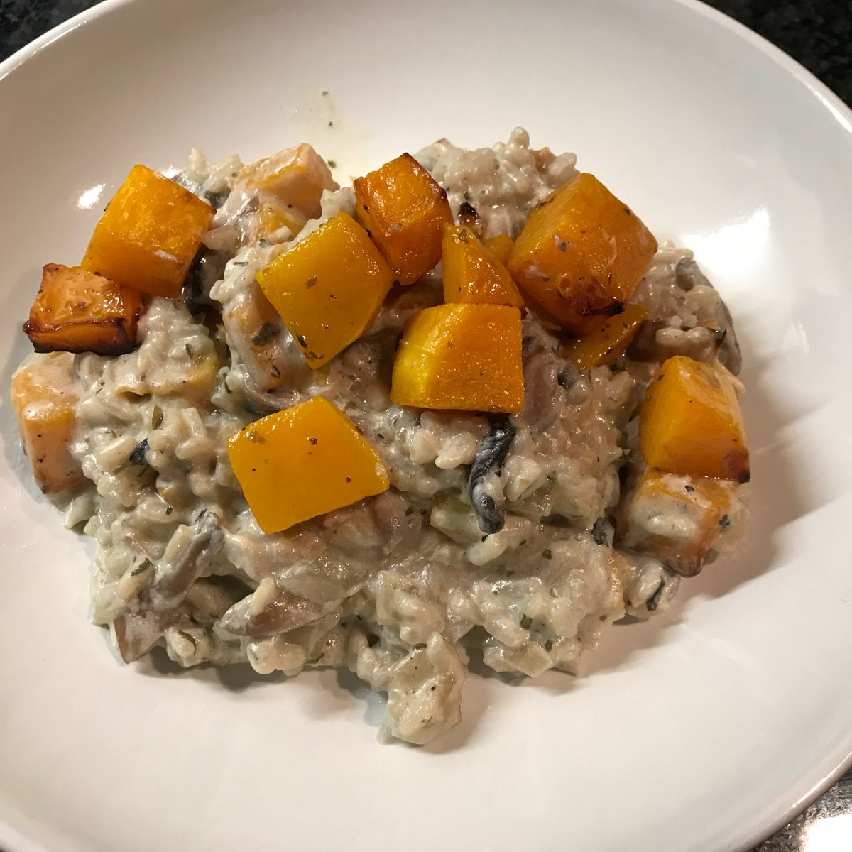 Butternut squash, mushroom and tarragon risotto | Recipe | Kitchen Stories