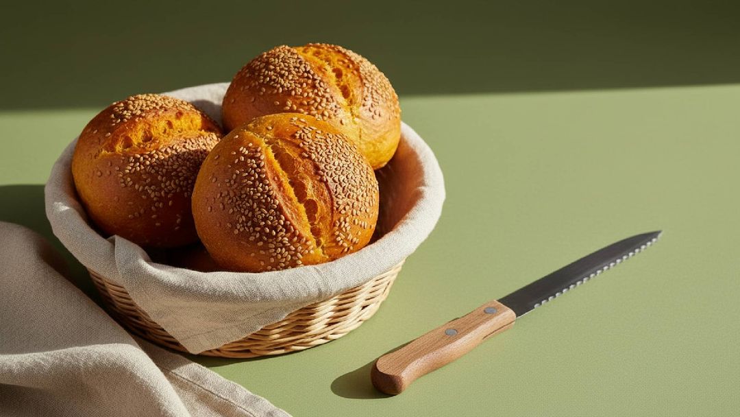 Hausgemachte Süßkartoffelbrötchen mit Sesam für den perfekten Start in den Tag
