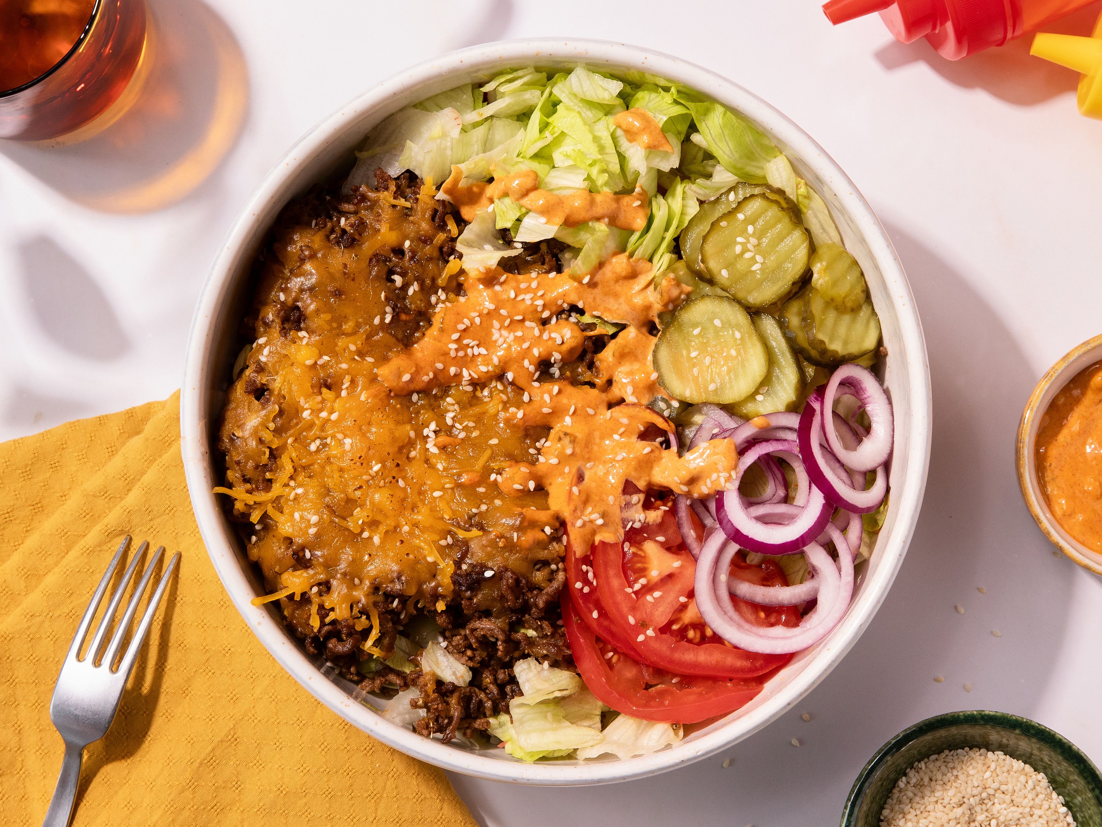 Low-Carb Big Mac Bowl