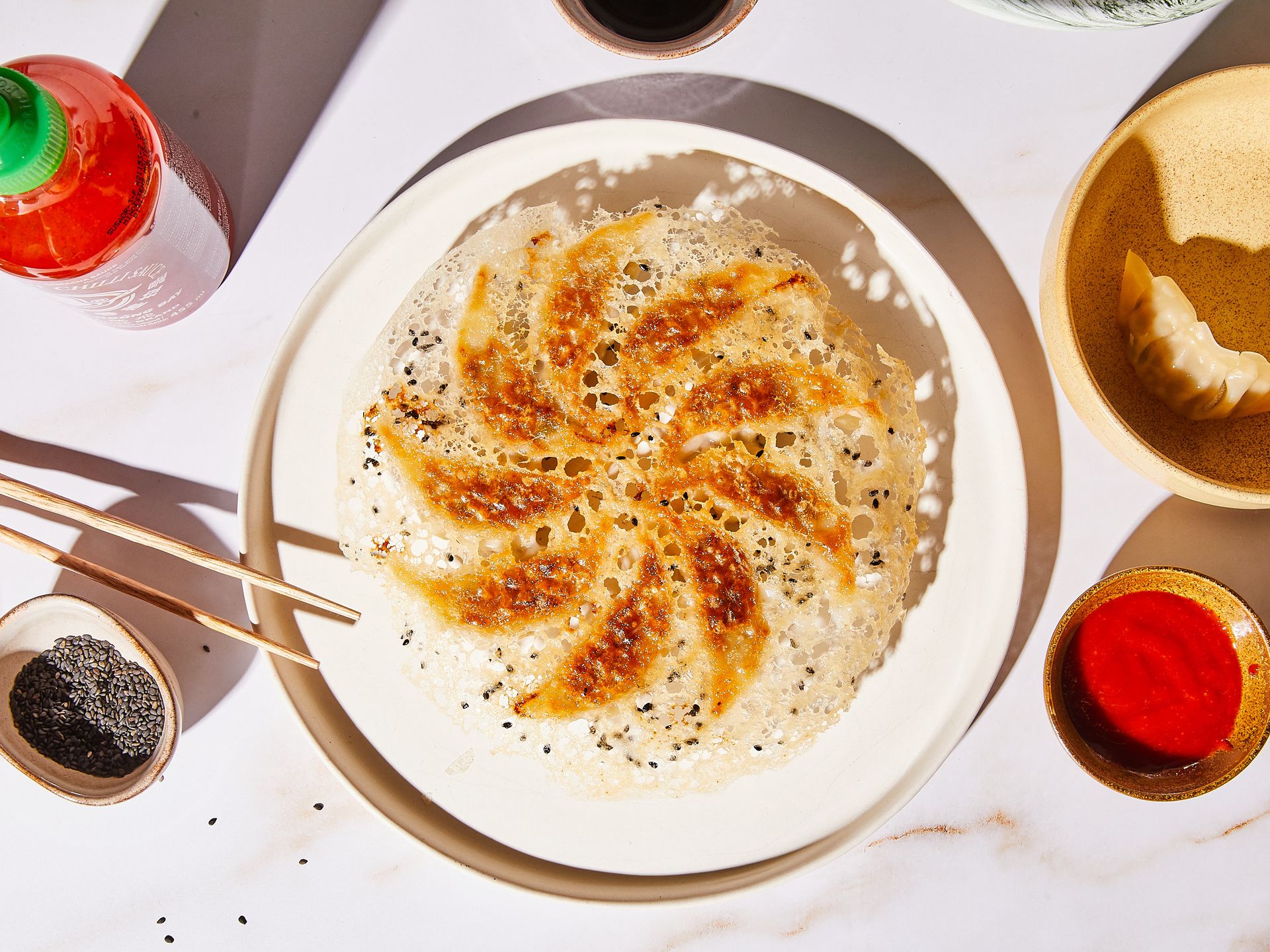 Crispy skirt potstickers Recipe Kitchen Stories