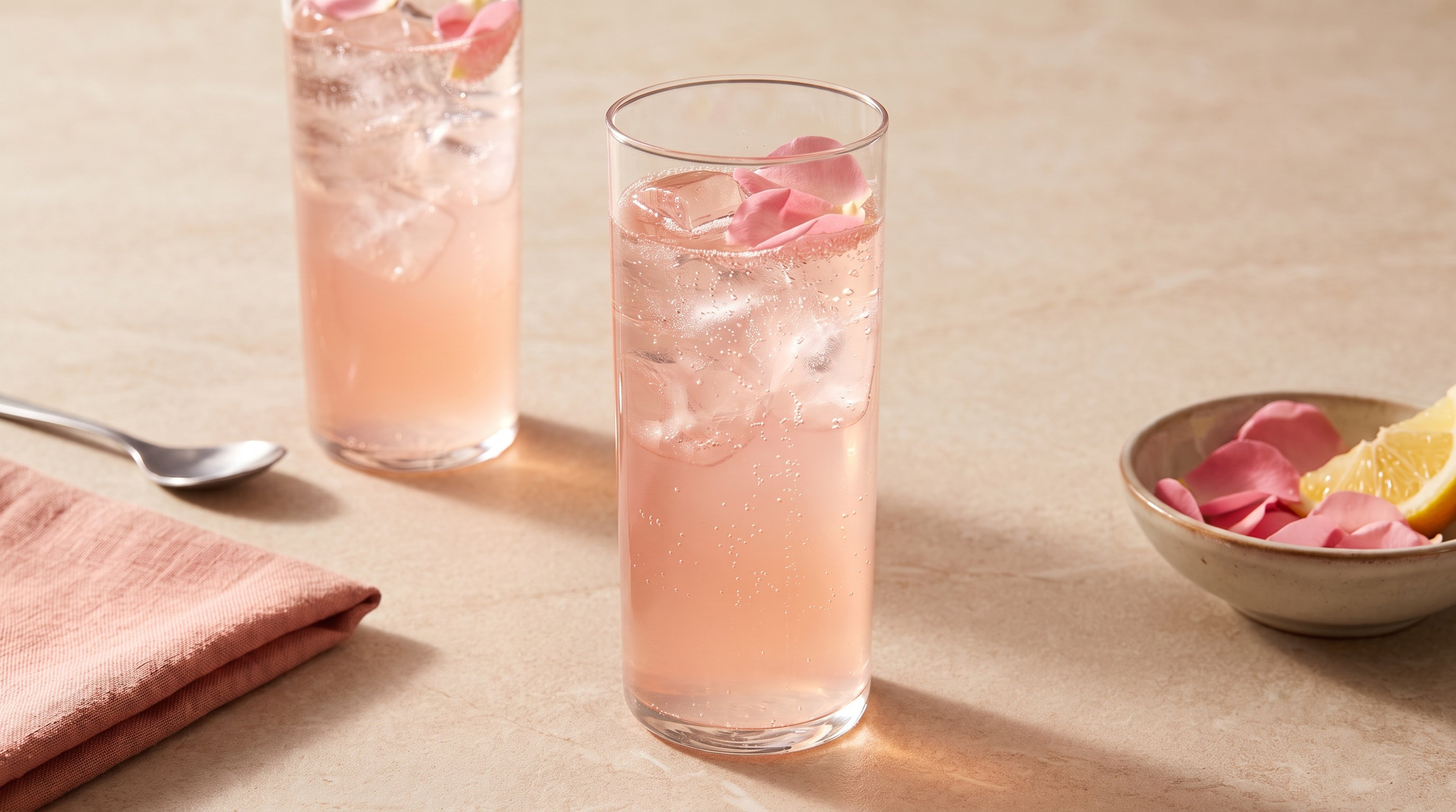 Erfrischender Rose Fizz: So mixt du den floralen Gin-Cocktail