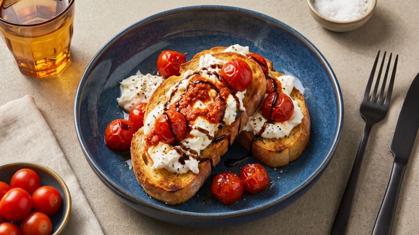 Knusprige Burrata-Crostini aus der Heißluftfritteuse