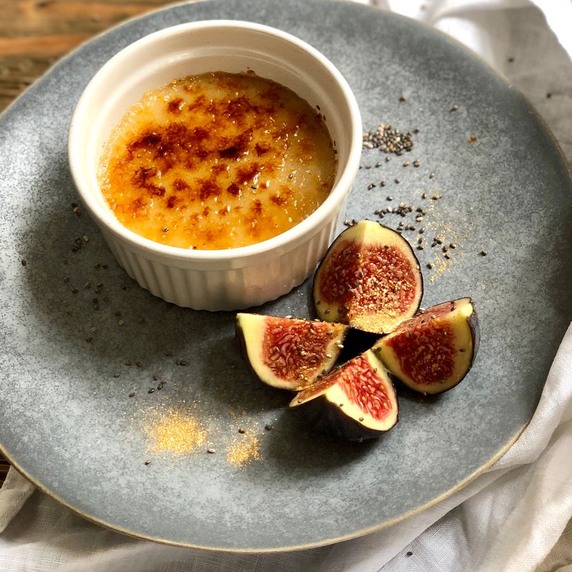 Vegane Kokosnuss Crème Brûlée