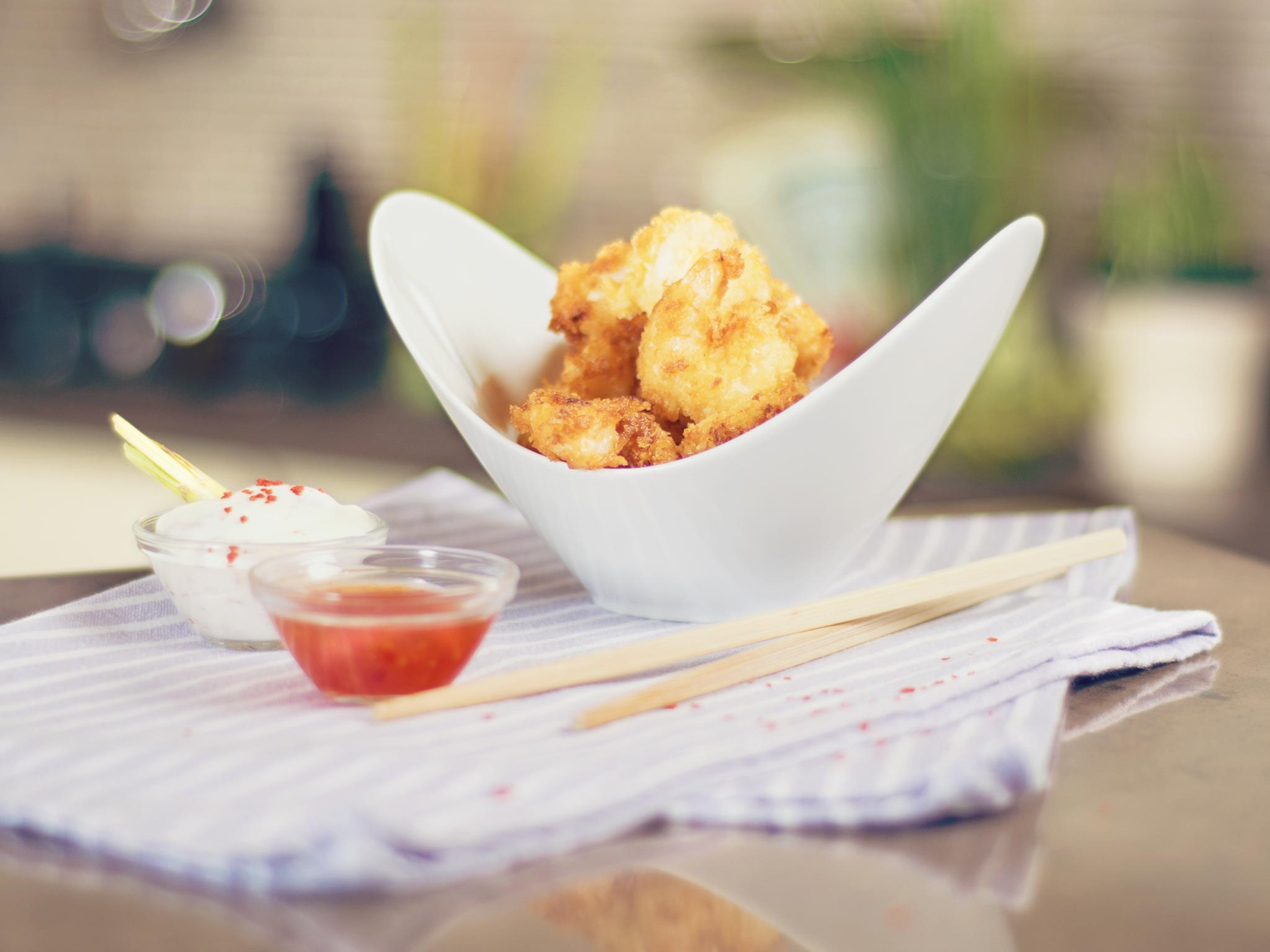 Coconut shrimp with lemongrass chili dip