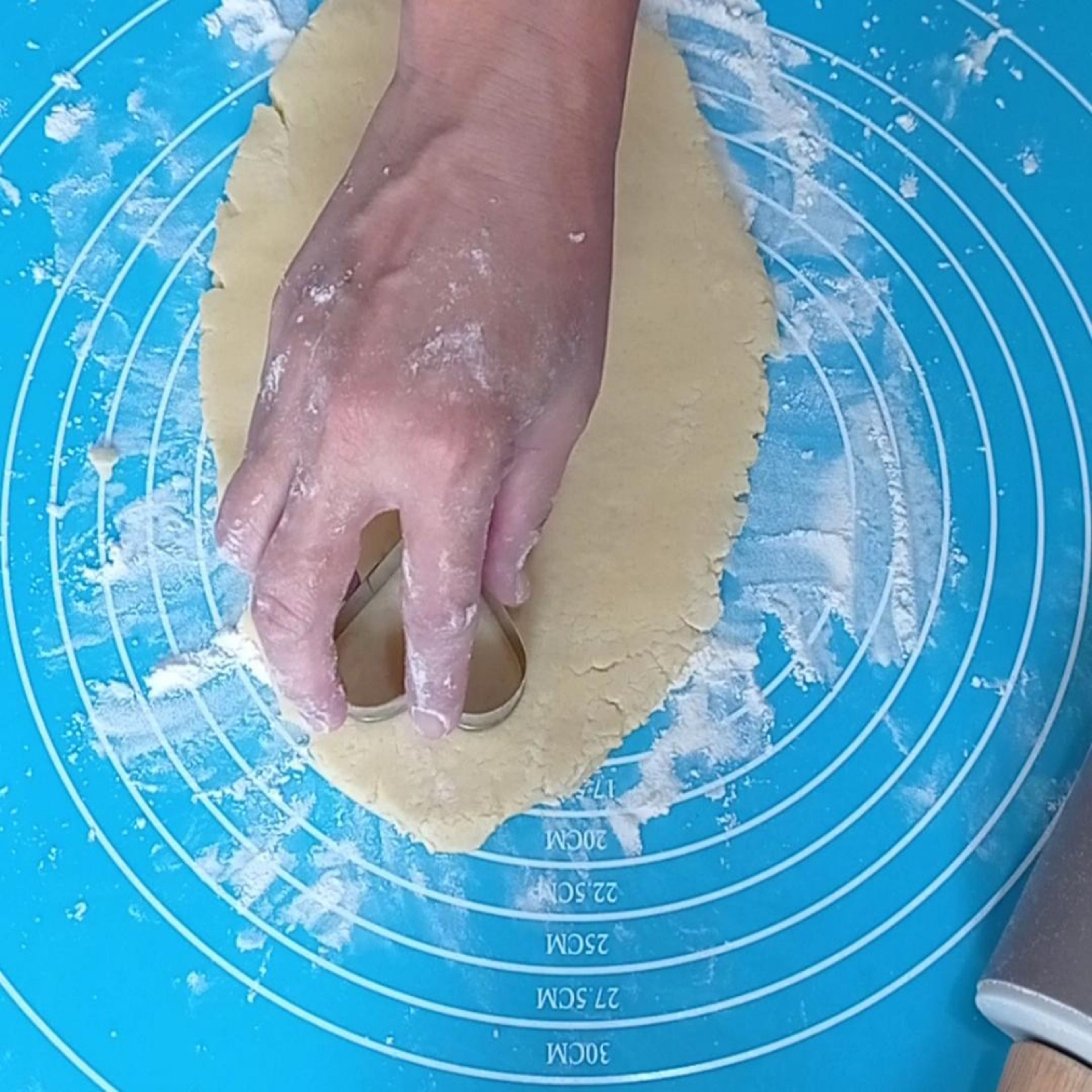 After 1 hour, roll out the dough and cut into your desired shapes.