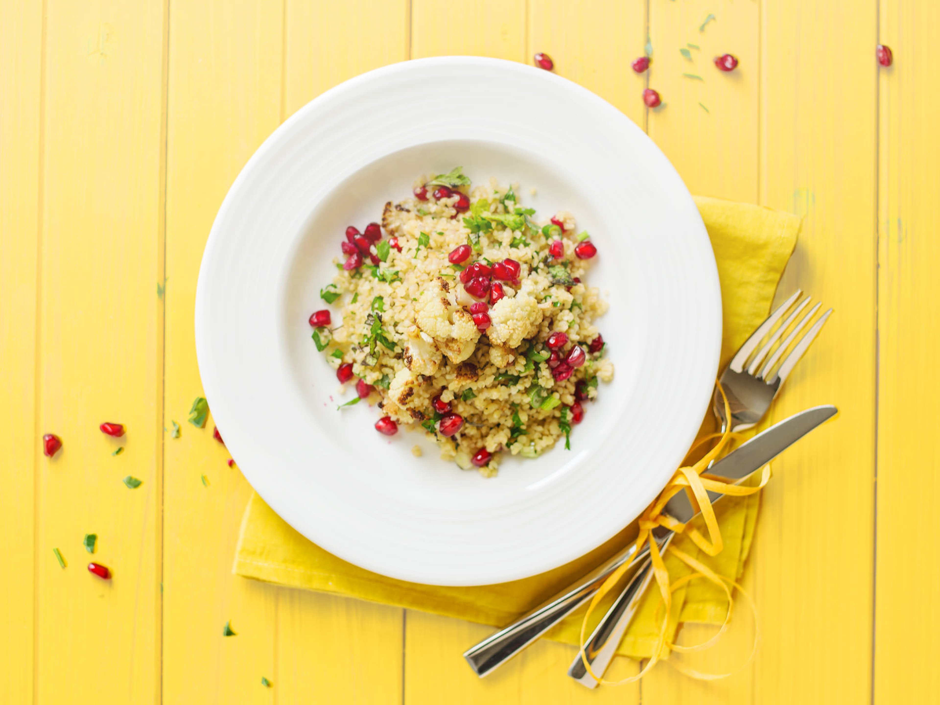 Quick cauliflower tabbouleh