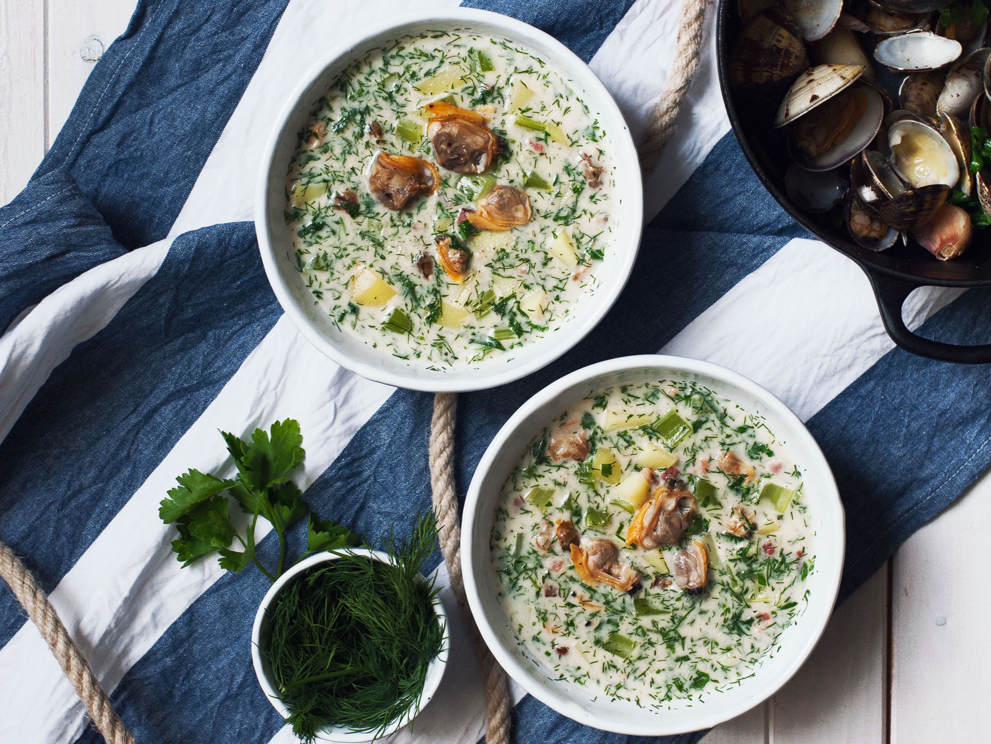 New England clam chowder