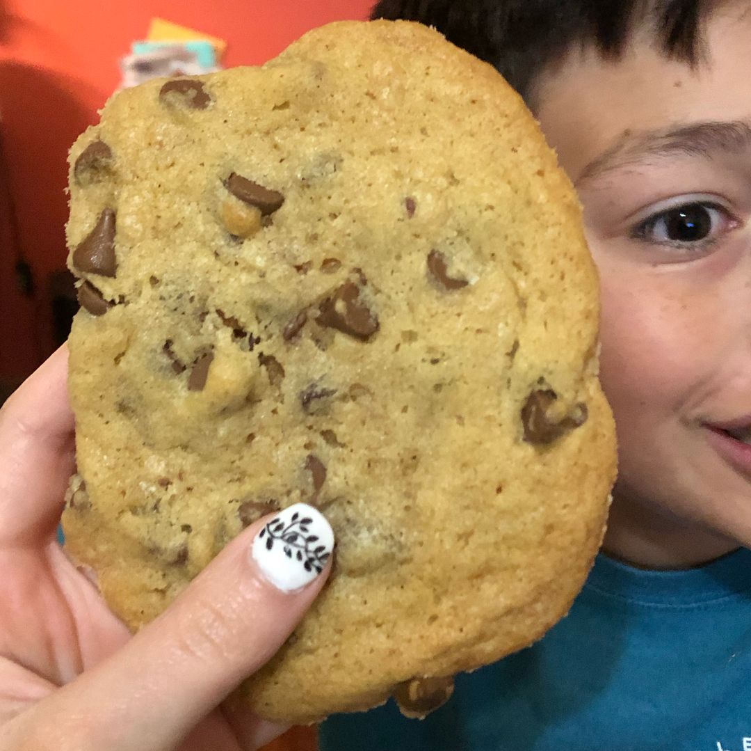 Giant chocolate chip cookies