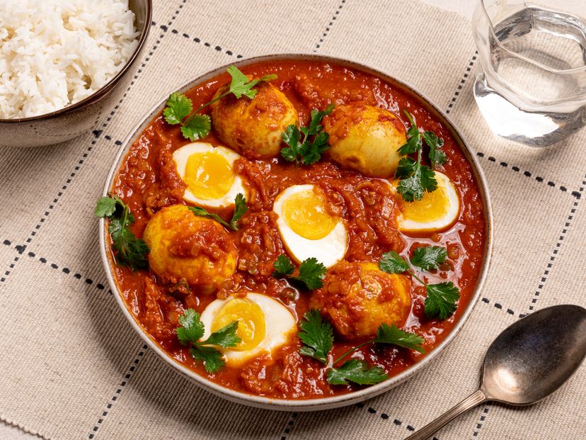 Würziges Eier-Curry nach indischer Art (Egg Masala)