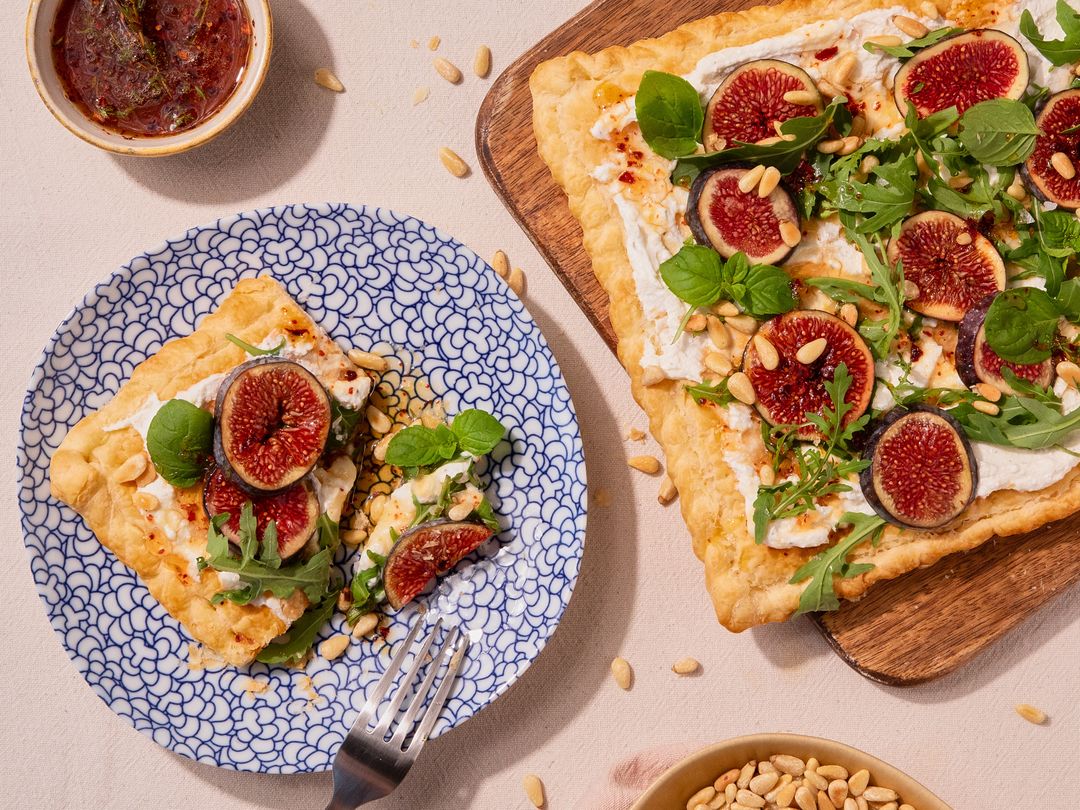 Einfache Feigentarte mit Thymian-Honig