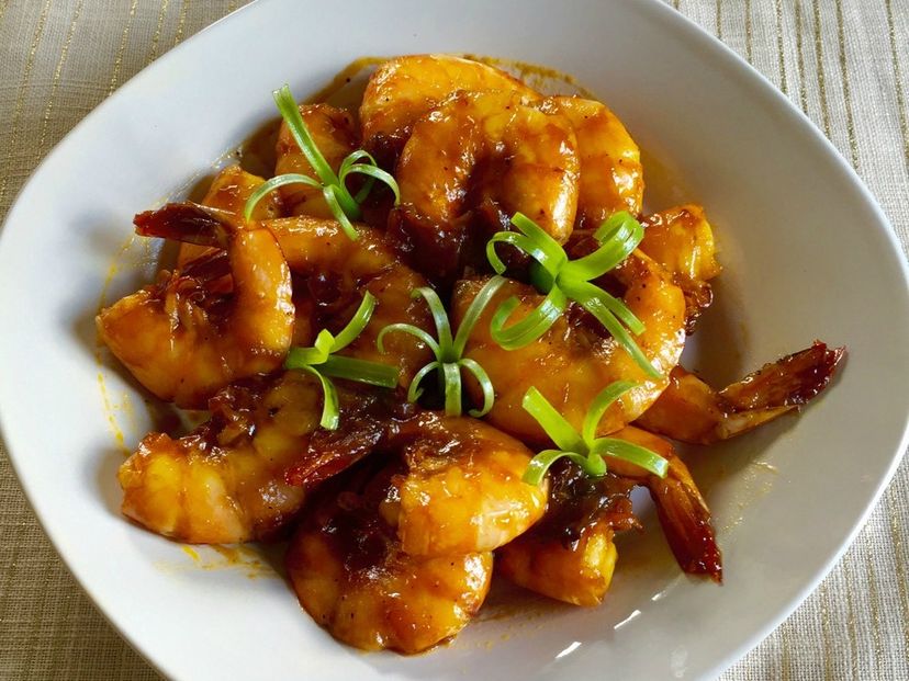 Sautéed shrimps with tamarind sauce