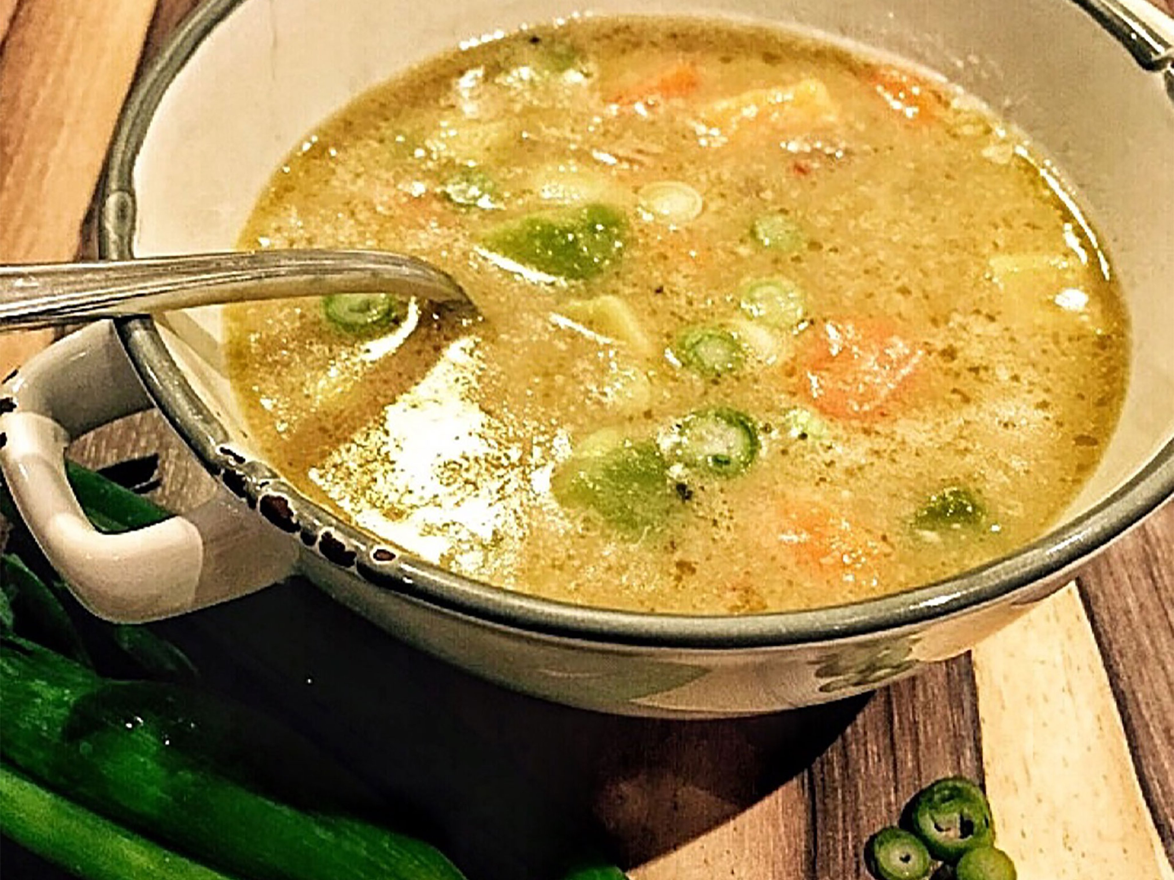 Cuban-style chicken soup