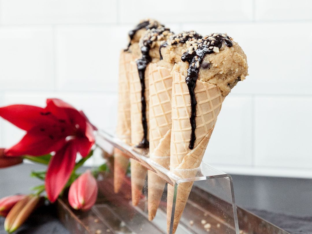 Edible eggless cookie dough