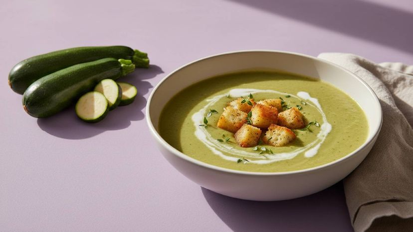 Zucchini-Kokos-Suppe mit feiner Schärfe