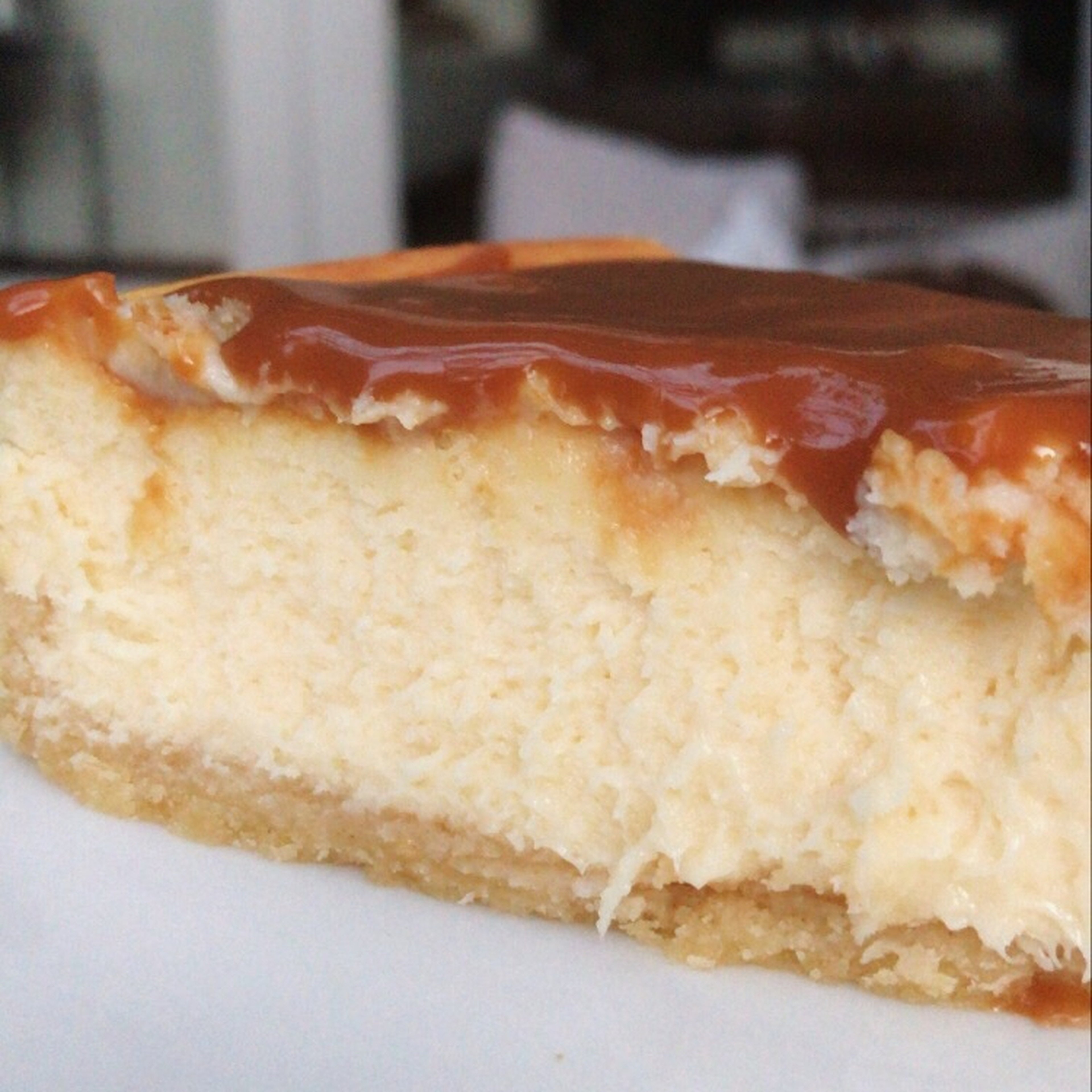 White Chocolate Cheesecake with Salted Caramel Sauce