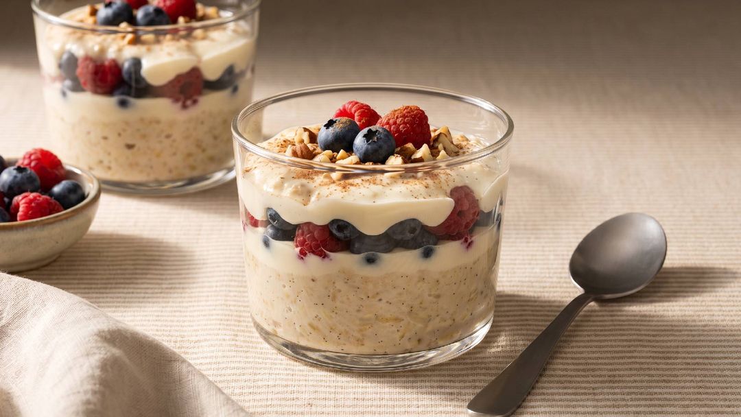 Dieses Joghurt-Porridge sorgt für einen warmen Start in den Tag