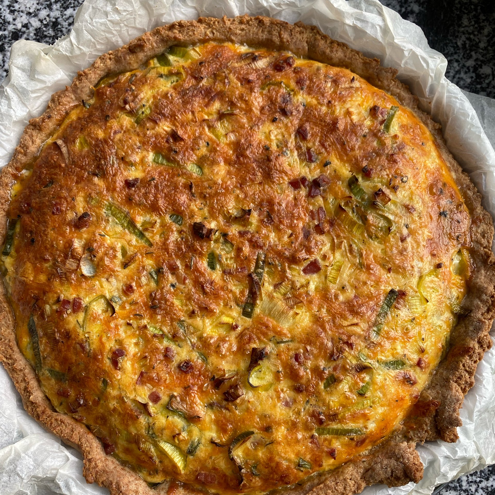 Lauchquiche mit Speck | Rezept | Kitchen Stories