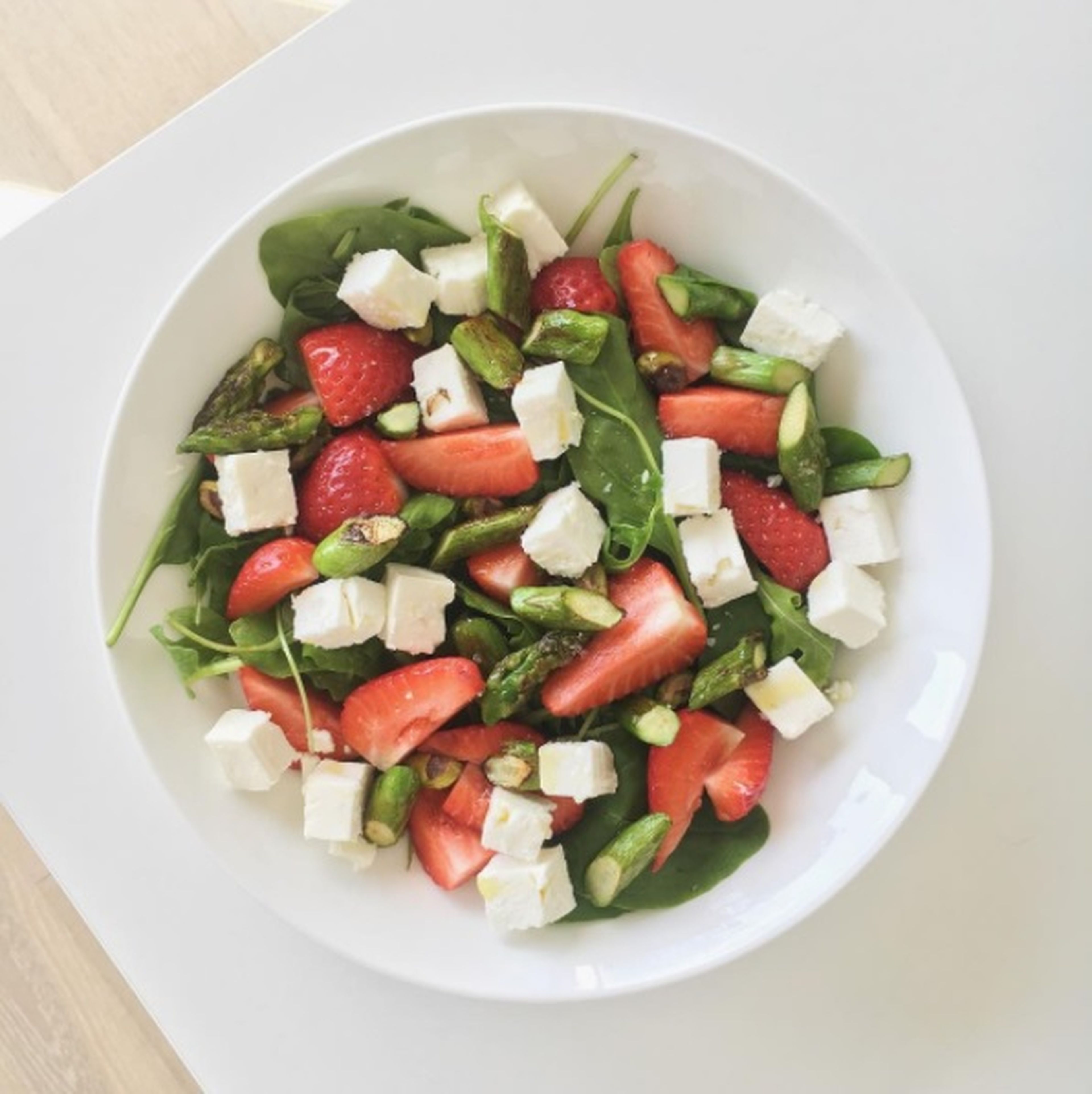Strawberry and asparagus salad