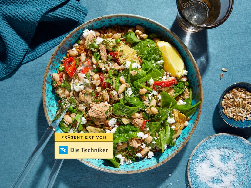 Thunfischsalat mit weißen Bohnen und Artischocken