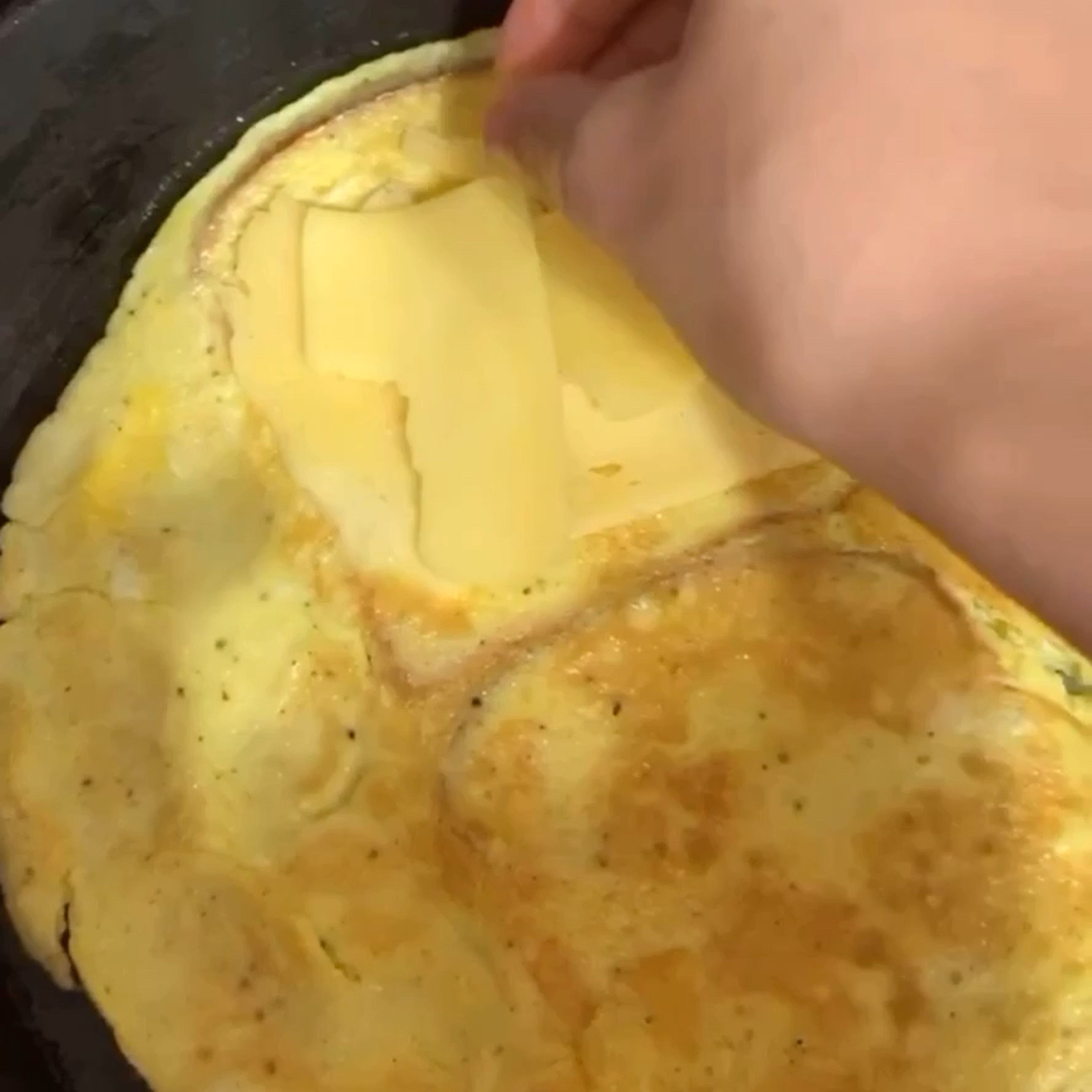 Let the cheese melt through but lower the heat and get ready for the magic part. 