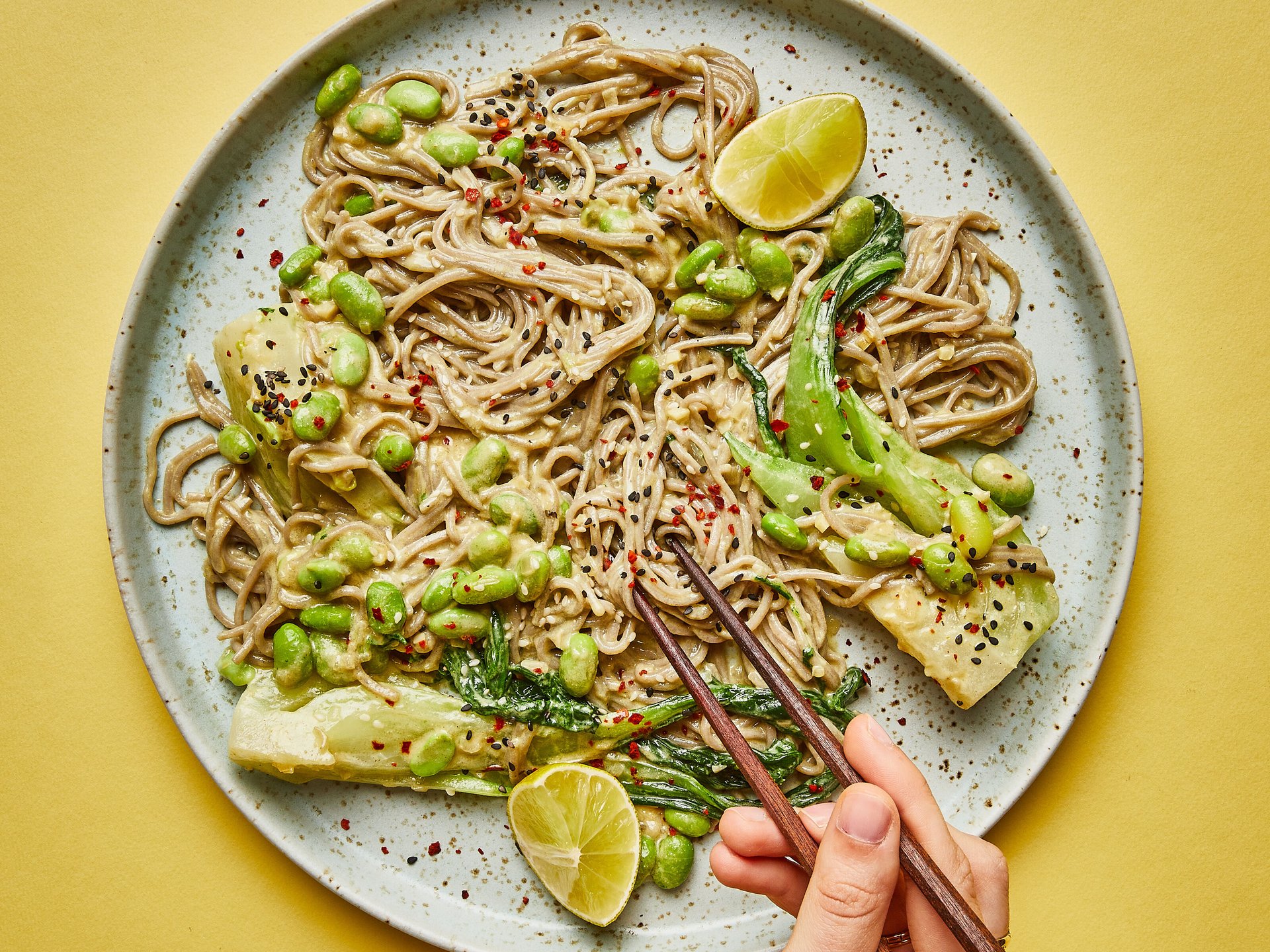 Green curry coconut soba noodles Recipe Kitchen Stories