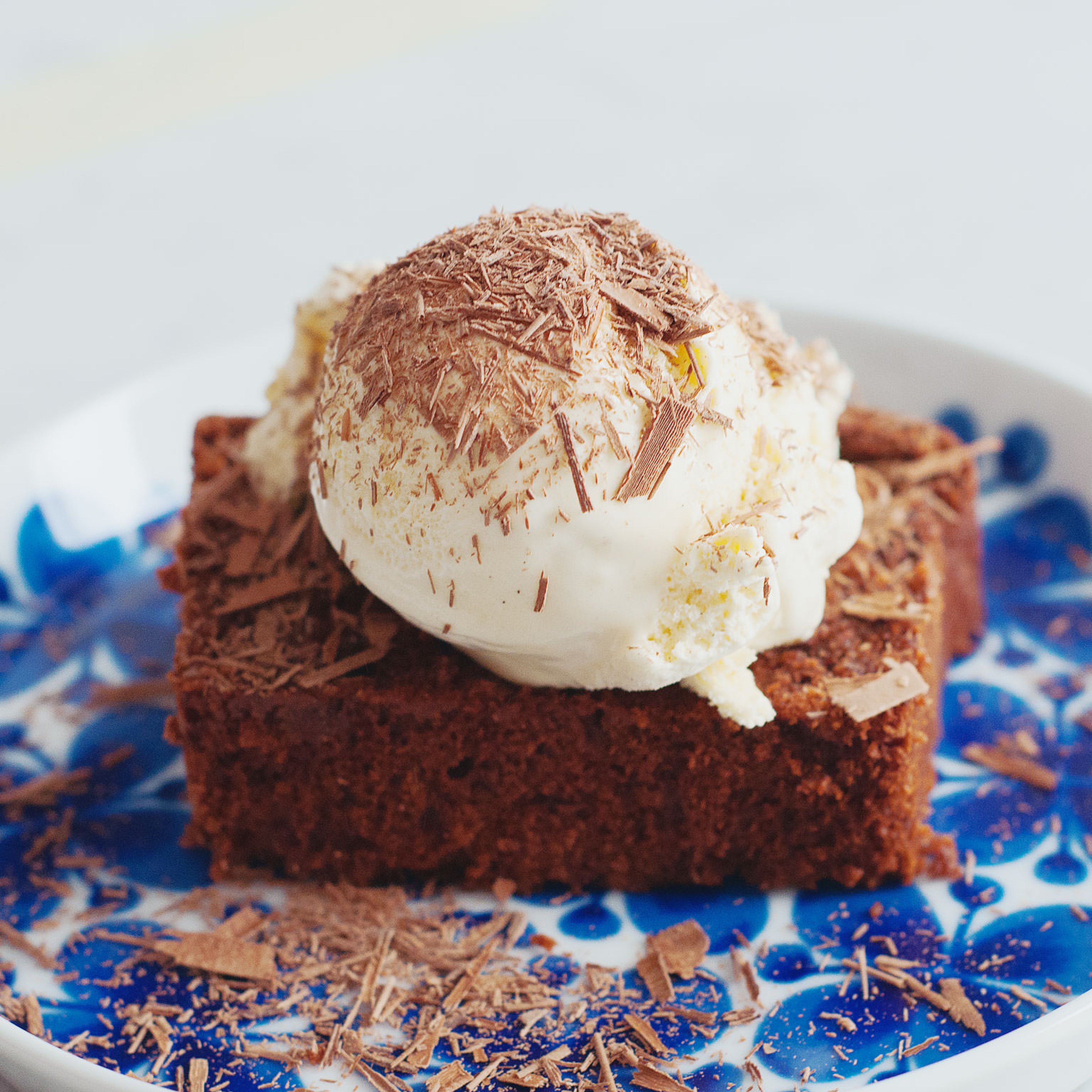 Schokoladen-Eiscreme-Brot