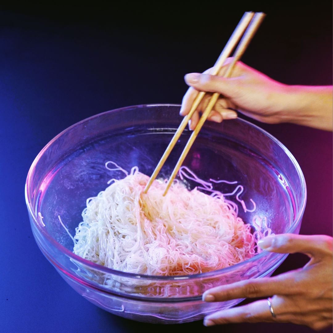 Easy japchae (Korean glass noodles with stirfried vegetables) Recipe