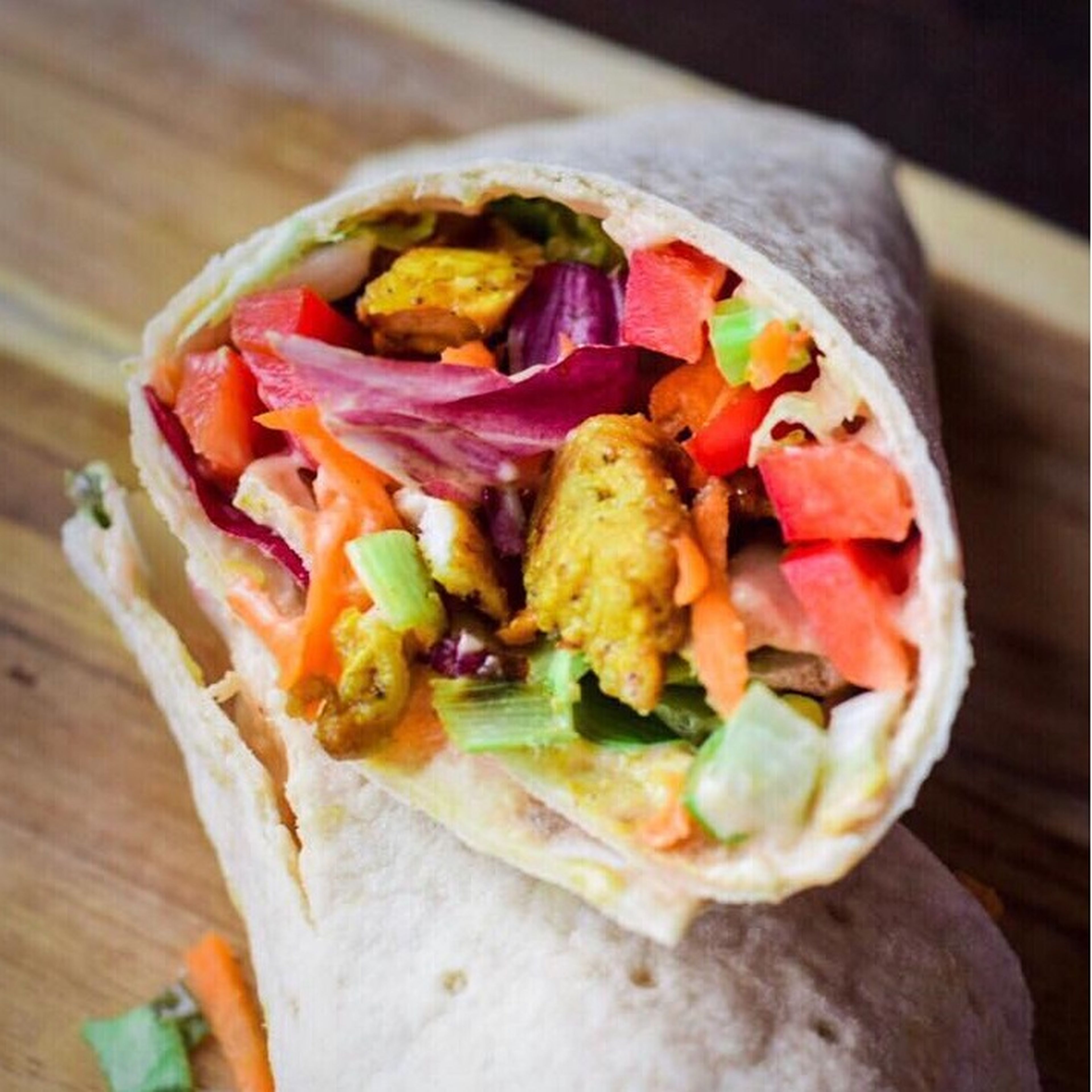 Chicken and vegetable wrap