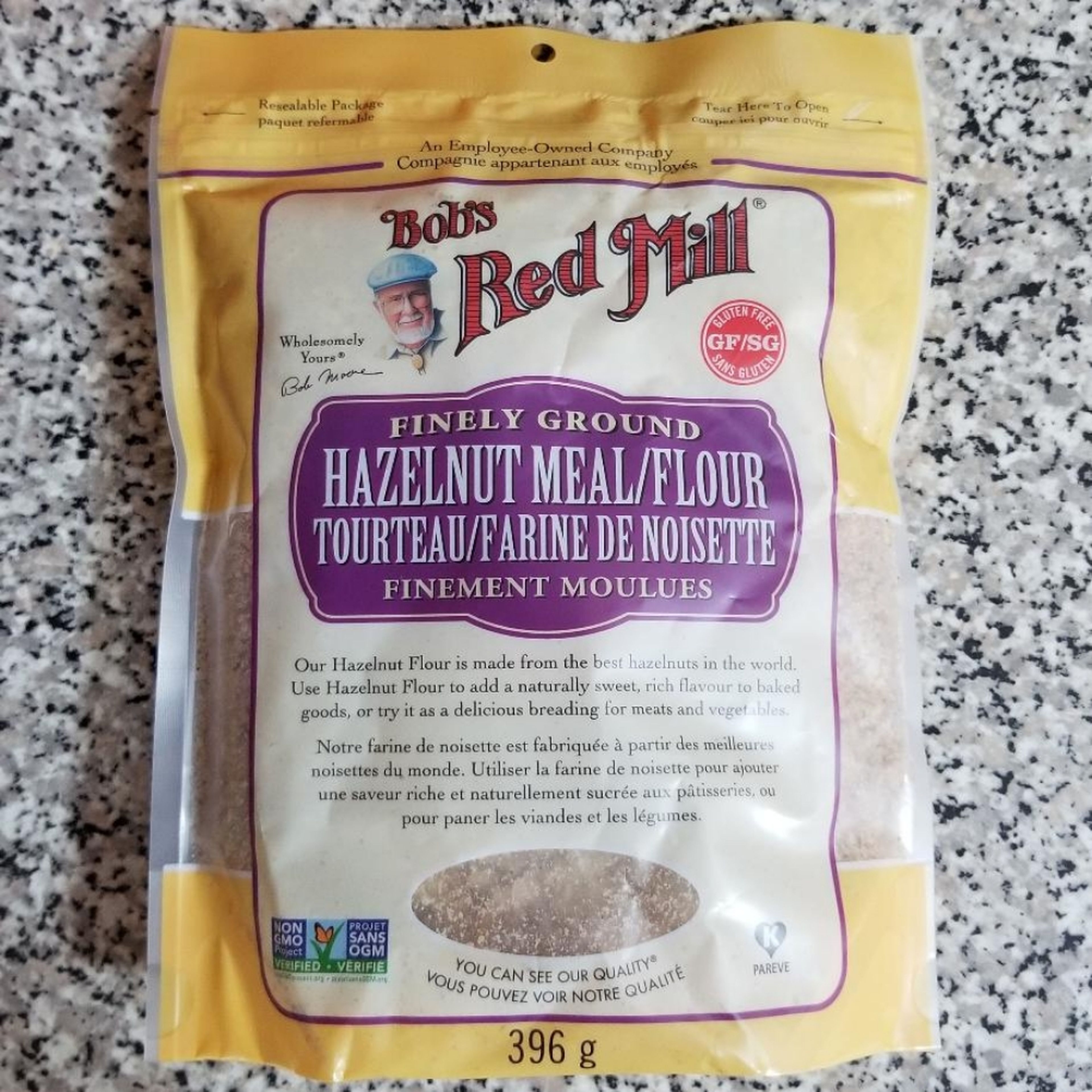 Add 50g hazelnut meal to mixing bowl. I get this from Whole Foods. If you don't have it, just add extra 50g almond flour instead.