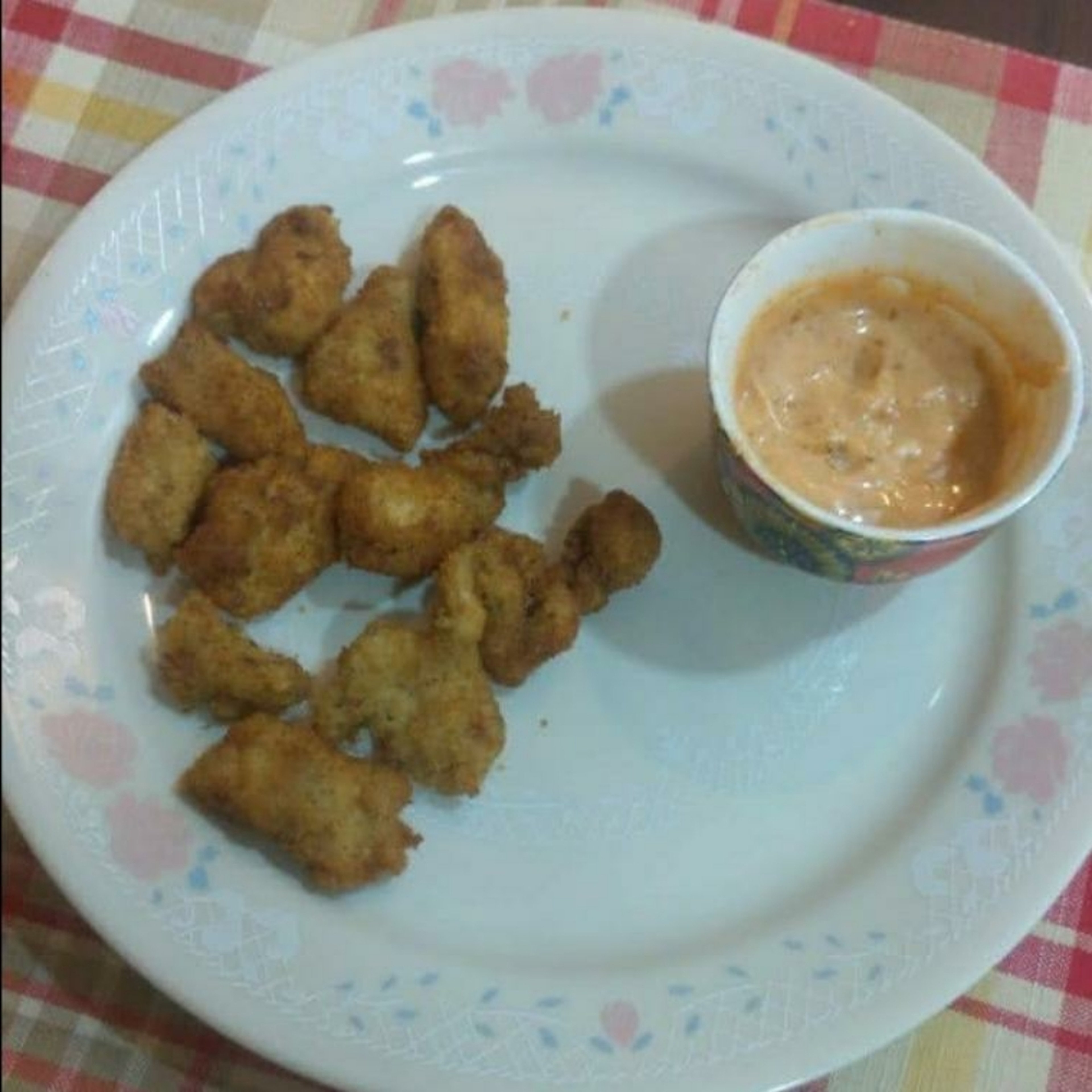 Chicken Popcorn With Red Sauce