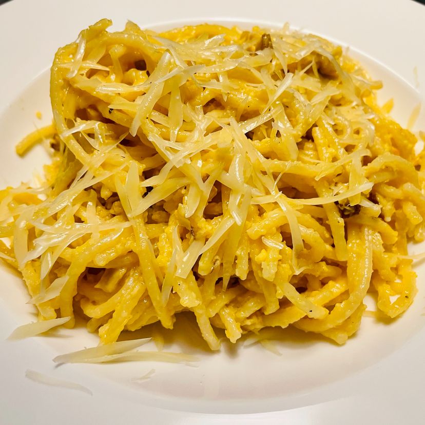 Vegetarische Spaghetti Carbonara