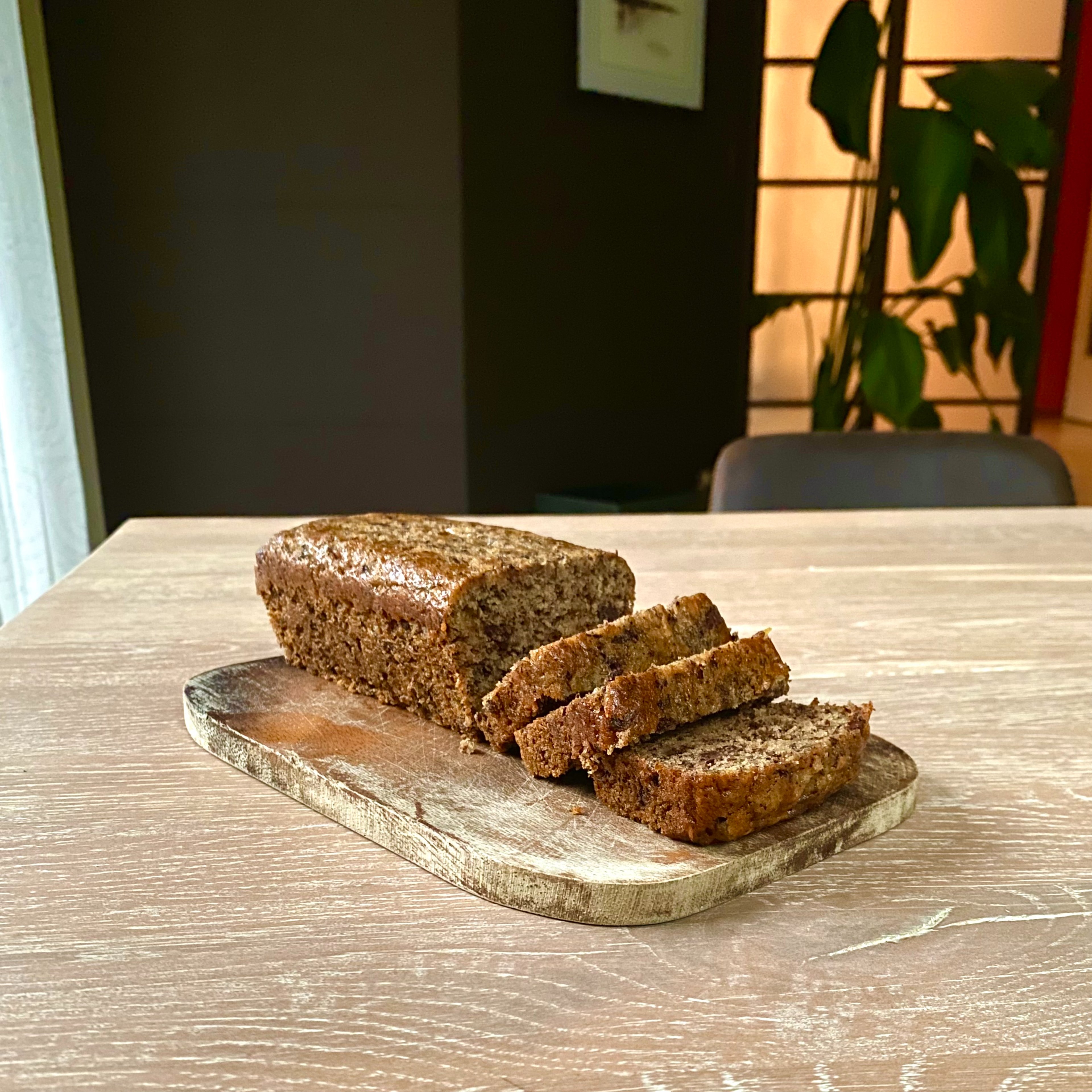 Coffee Banana Bread with Chocolate Chunks