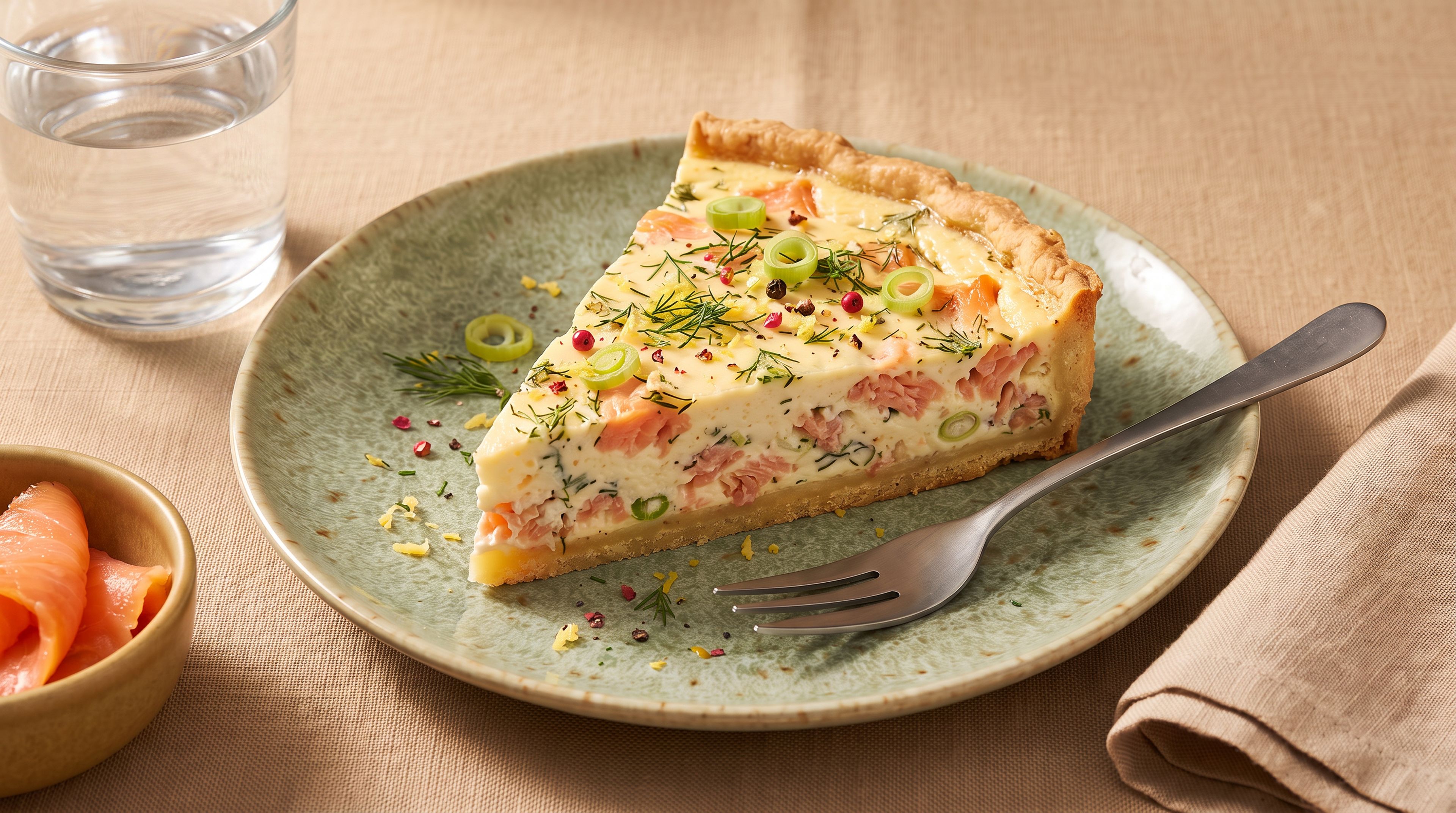 Herzhafte Tarte mit Räucherlachs für einen entspannten Brunch