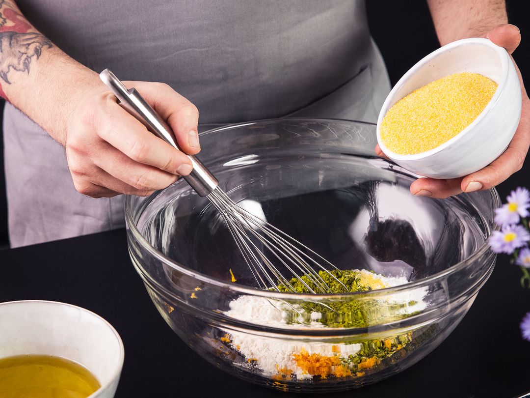 Orange, pistachio, and polenta loaf cake Recipe Kitchen Stories