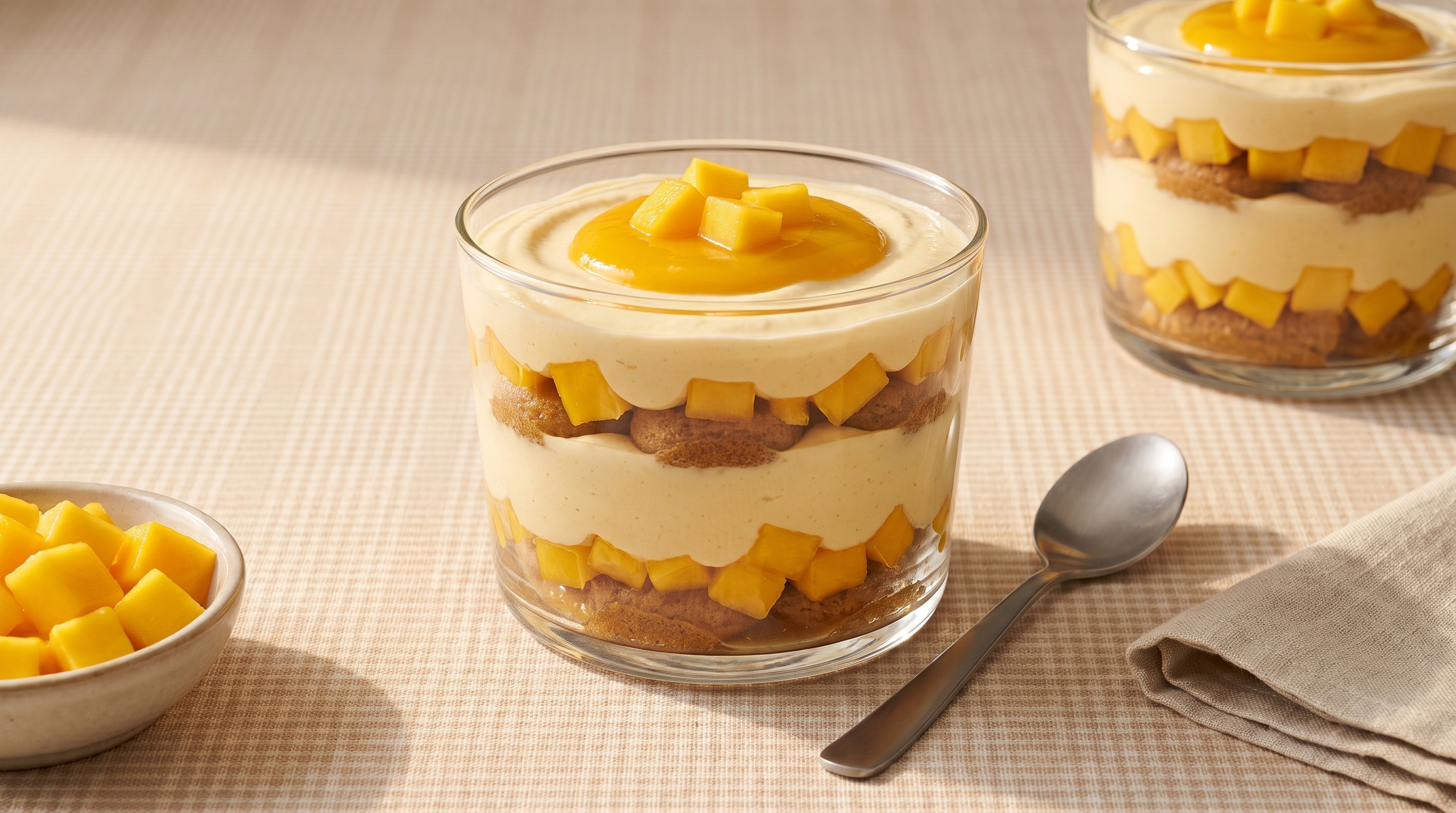 Fruchtiges Dessert: So gelingt dir ein veganes Mango-Tiramisu