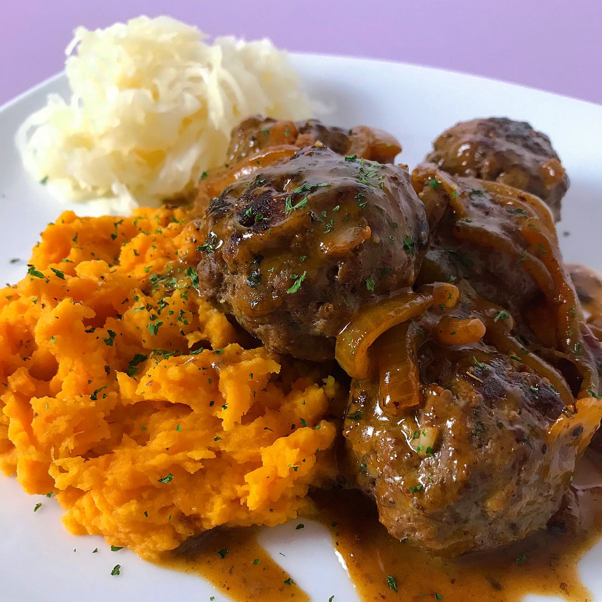 Beef Meatballs in a Dairy-free Creamy Onion Sauce | Recipe | Kitchen Stories