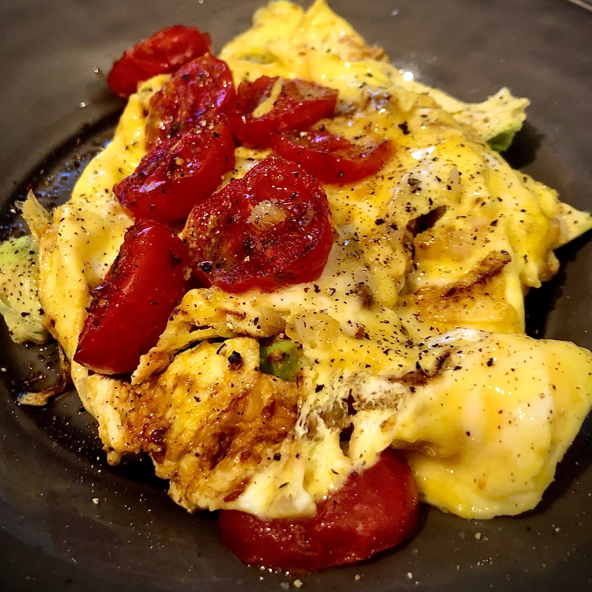 Shiitake Omelette mit geschmolzenen Tomaten Rezept Kitchen Stories