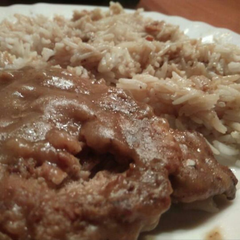 Pork chop with own sauce