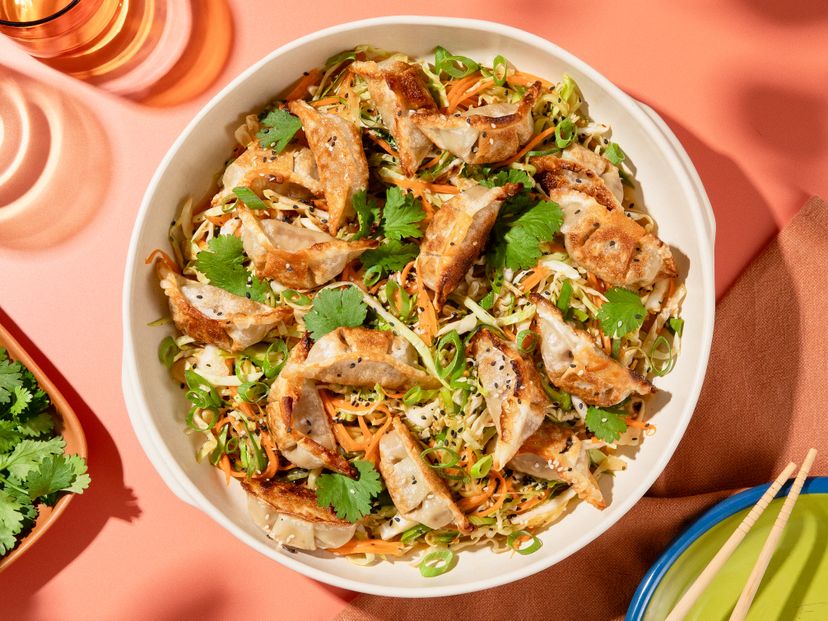 20-Minute crispy dumpling salad